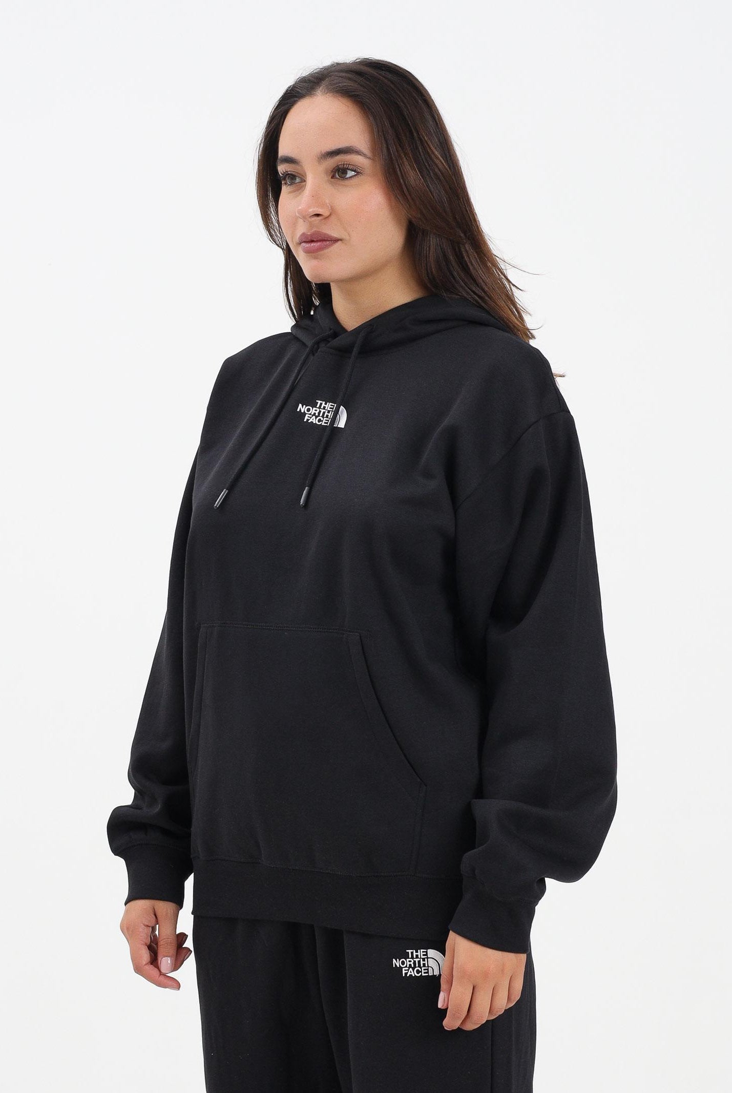 THE NORTH FACE Felpa con cappuccio Essential nera da donna NF0A89ENJK31 . THE NORTH FACE