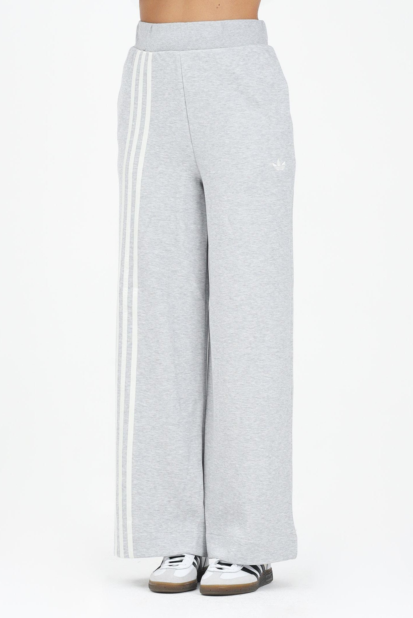 ADIDAS ORIGINALS Pantalone sportivo Wide Off Placed 3 Stripes grigio da donna KA0833 ADIDAS ORIGINALS