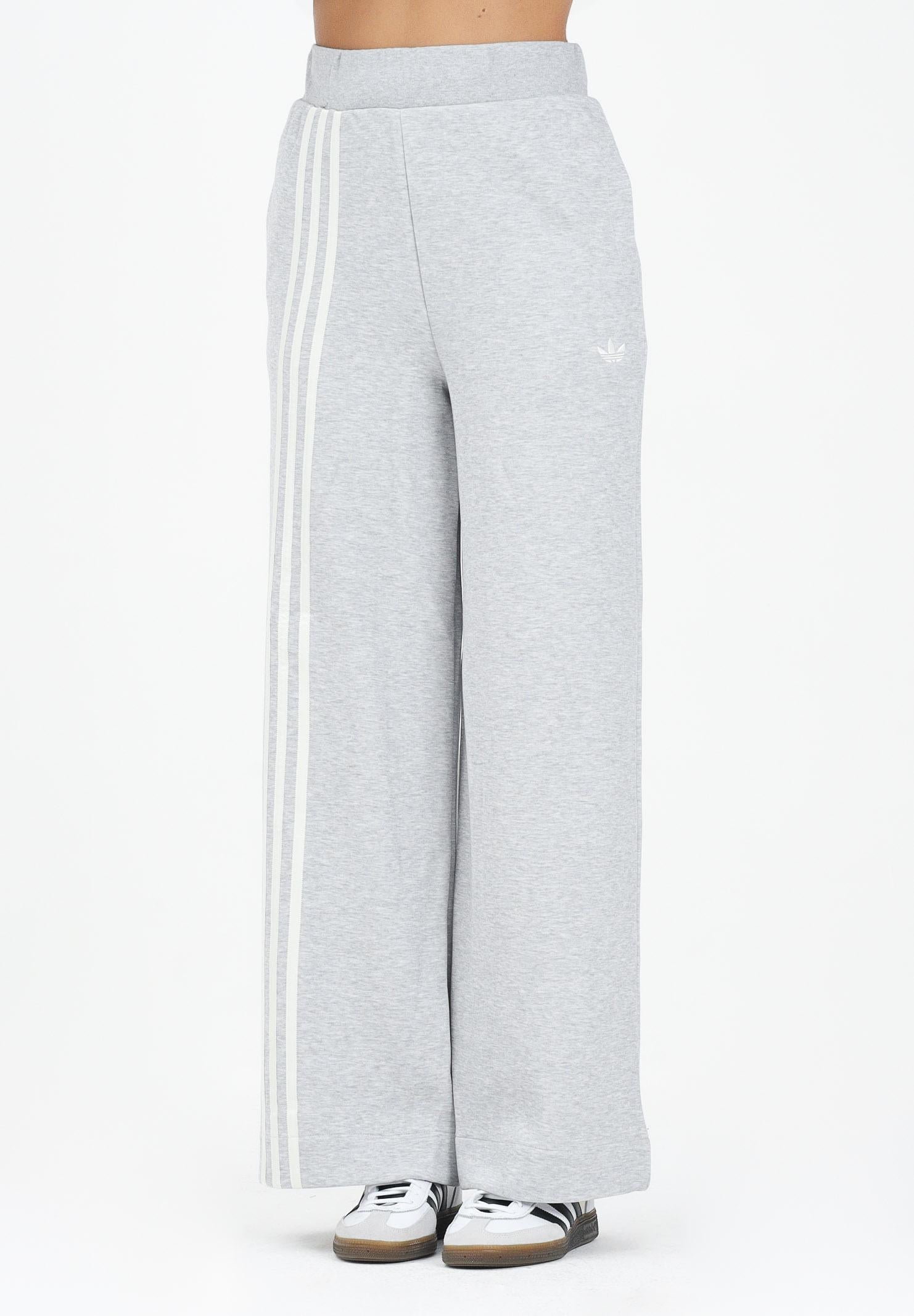 ADIDAS ORIGINALS Pantalone sportivo Wide Off Placed 3 Stripes grigio da donna KA0833 ADIDAS ORIGINALS