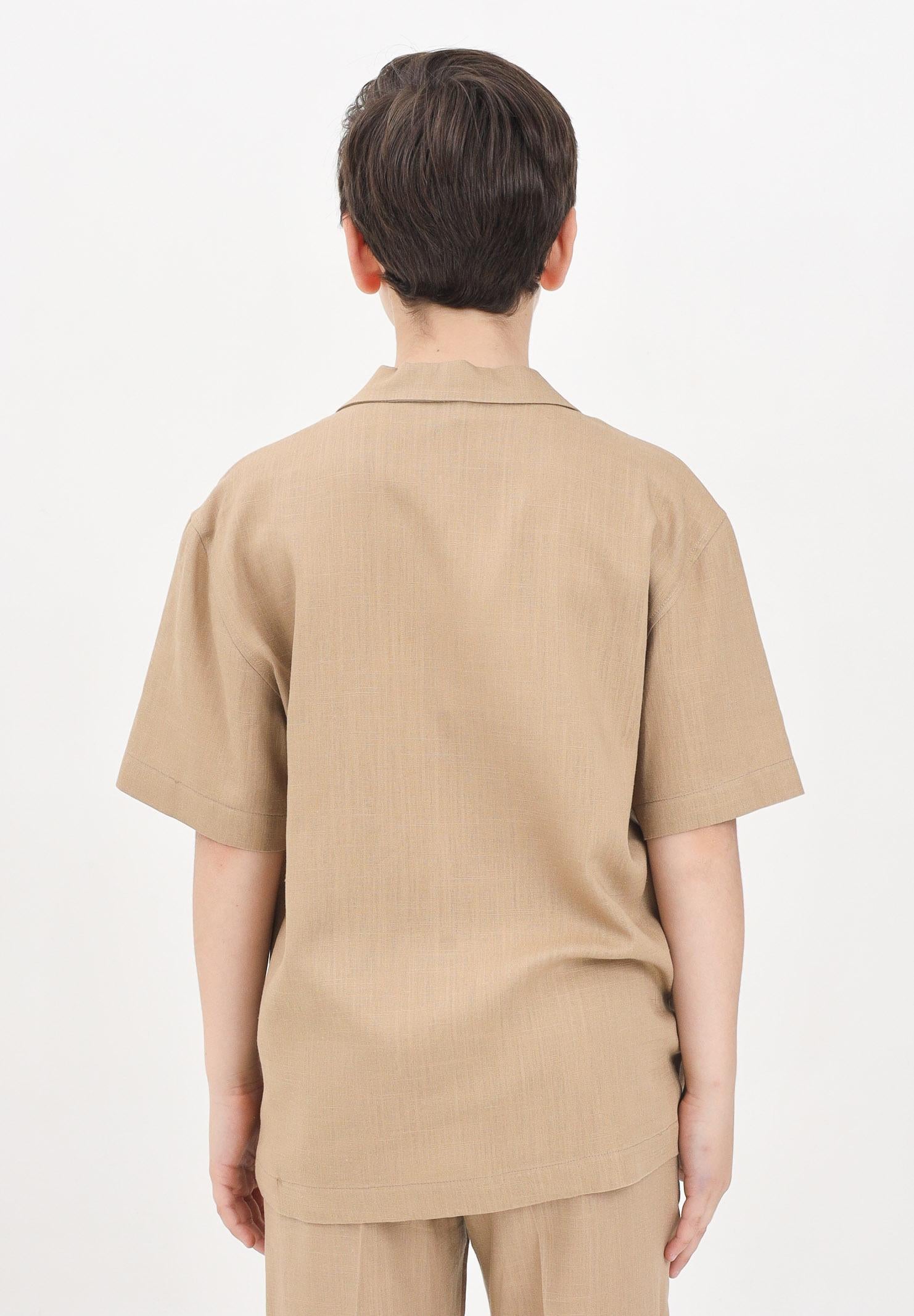 I'M BRIAN Camicia a manica corta beige da bambino CA3283J 0025 I'M BRIAN