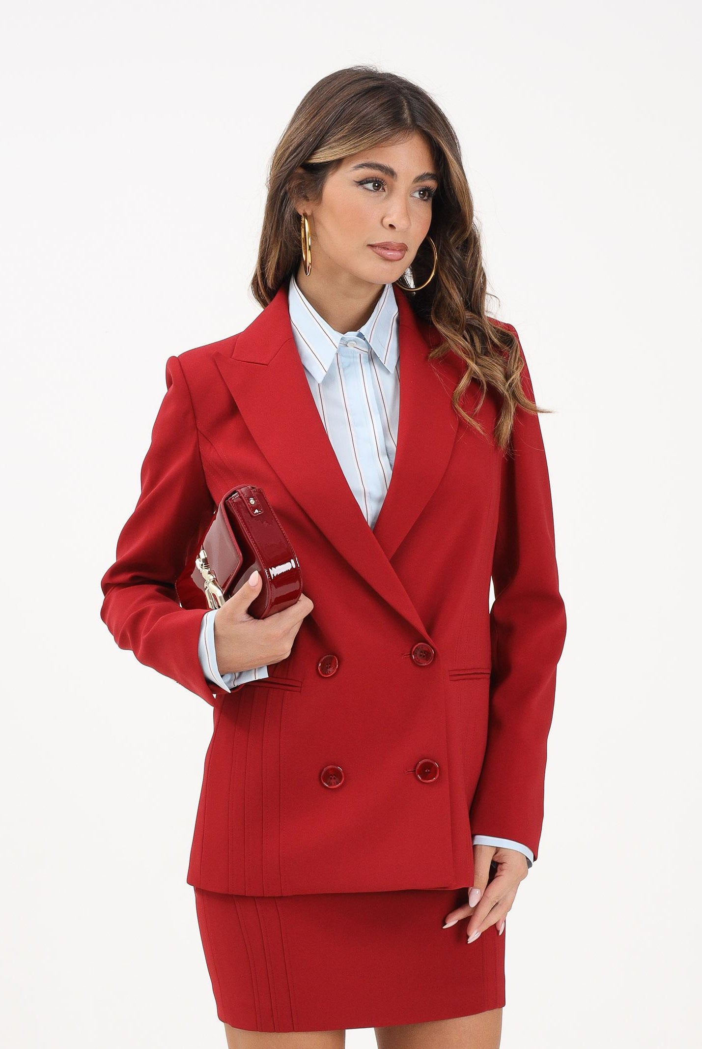 PATRIZIA PEPE Giacca doppiopetto rossa da donna 8S0554A6F5 R862 PATRIZIA PEPE