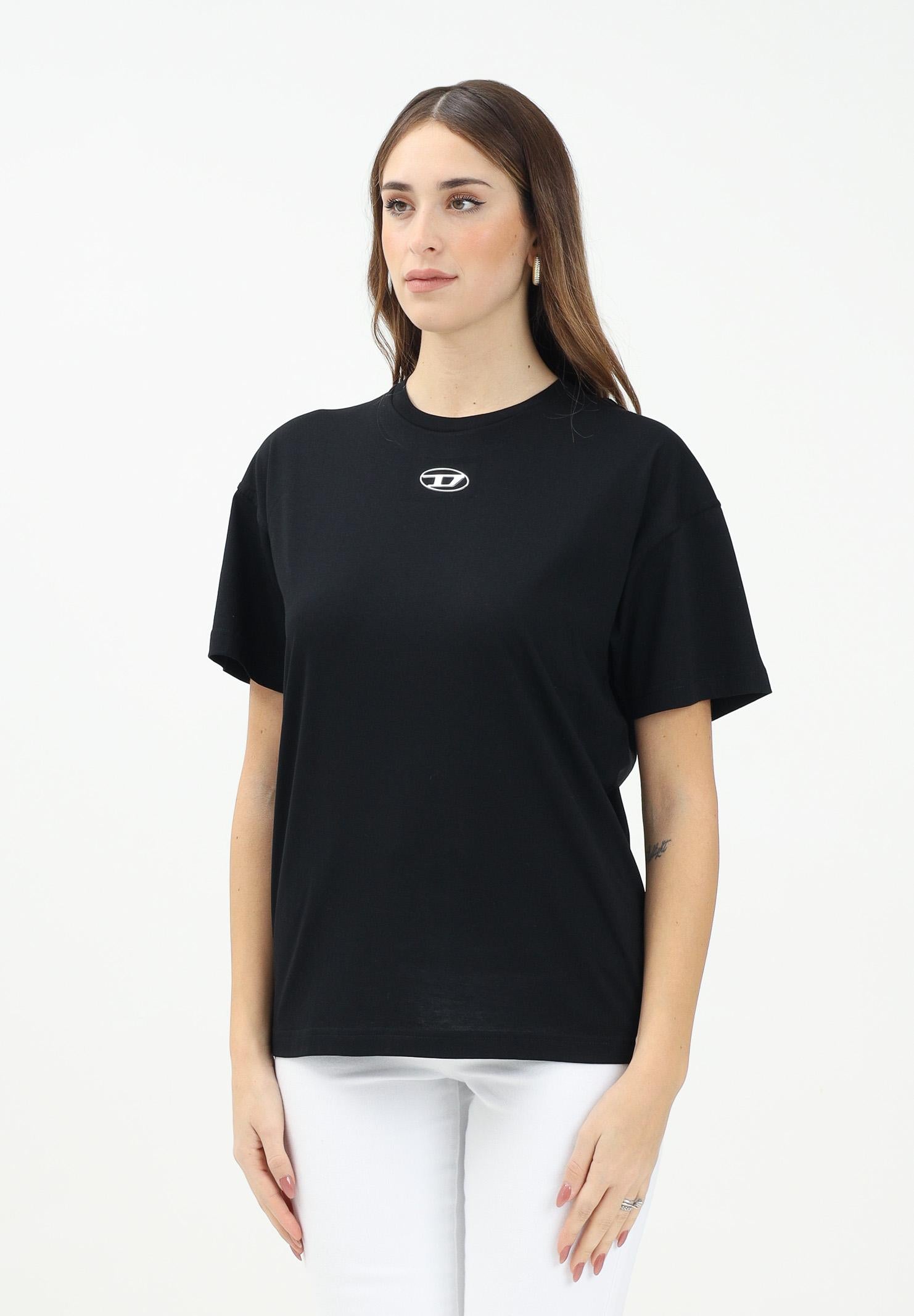 DIESEL T-shirt a manica corta Tmarcus Over nera per donna, ragazzi e bambini J0202200YI9 K900 DIESEL