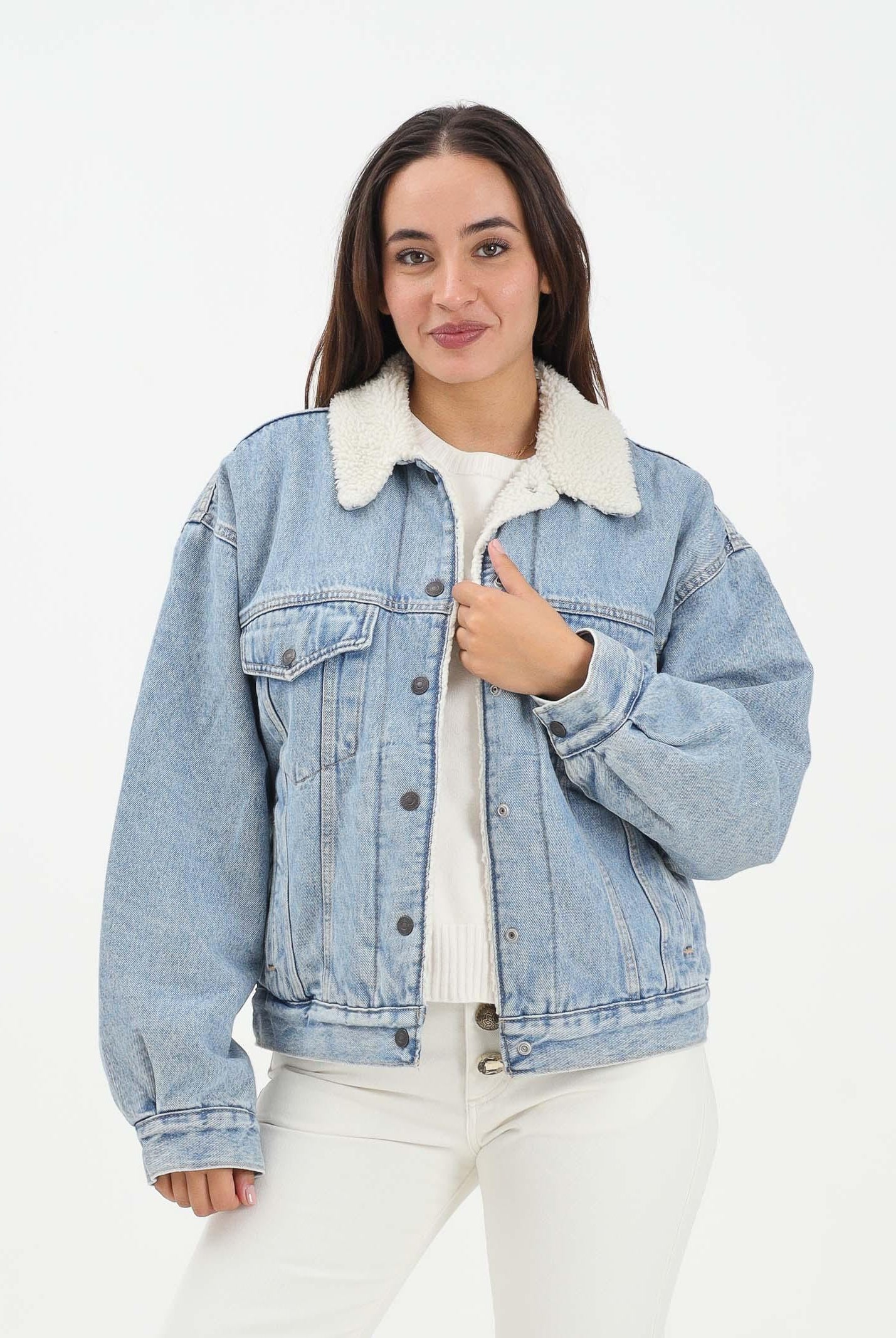LEVI'S® Montone Sherpa Trucker anni '90 in denim da donna A4435-0010 LEVI'S®