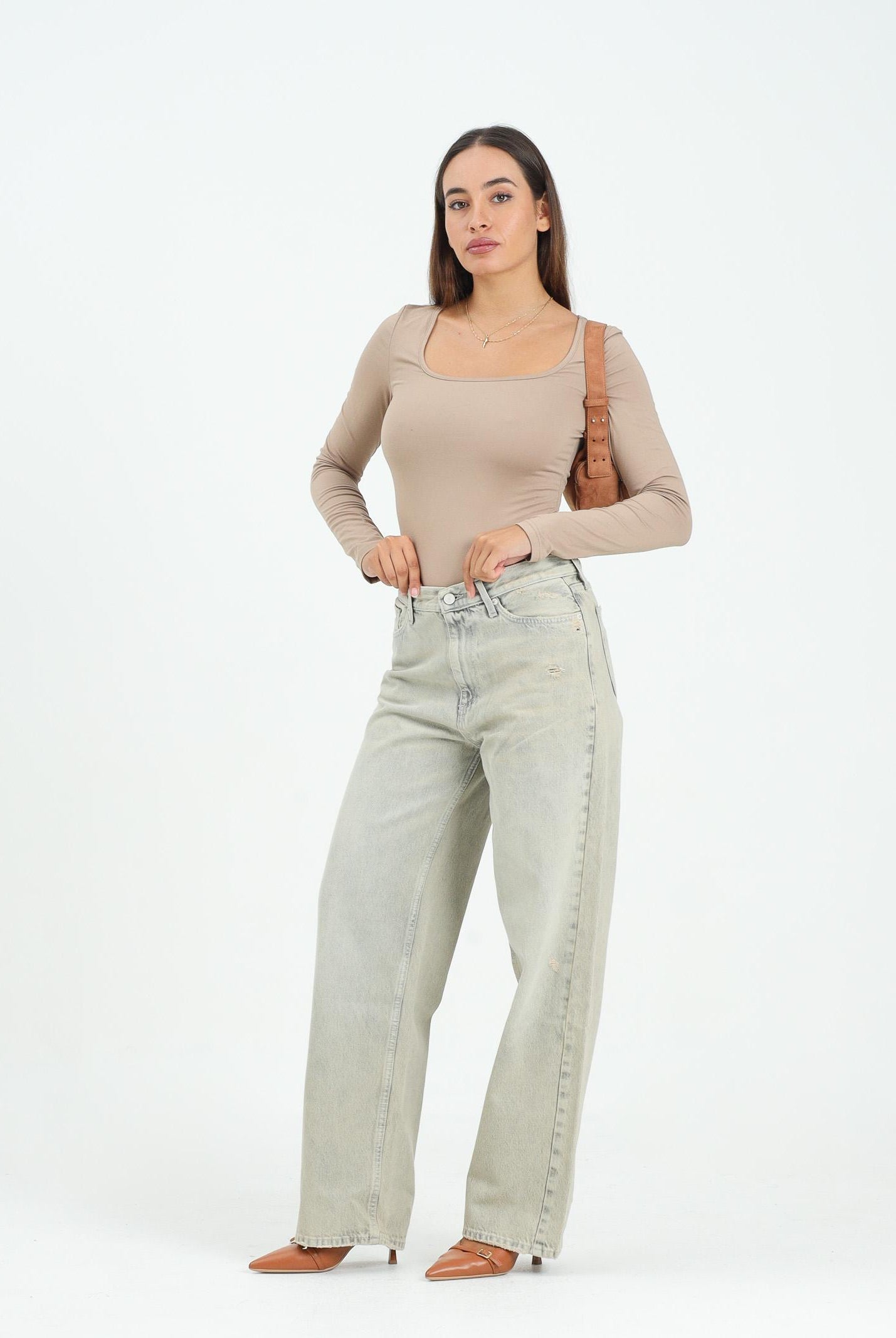 VICOLO Jeans Xenobia in denim vintage da donna DF5053 VU VICOLO