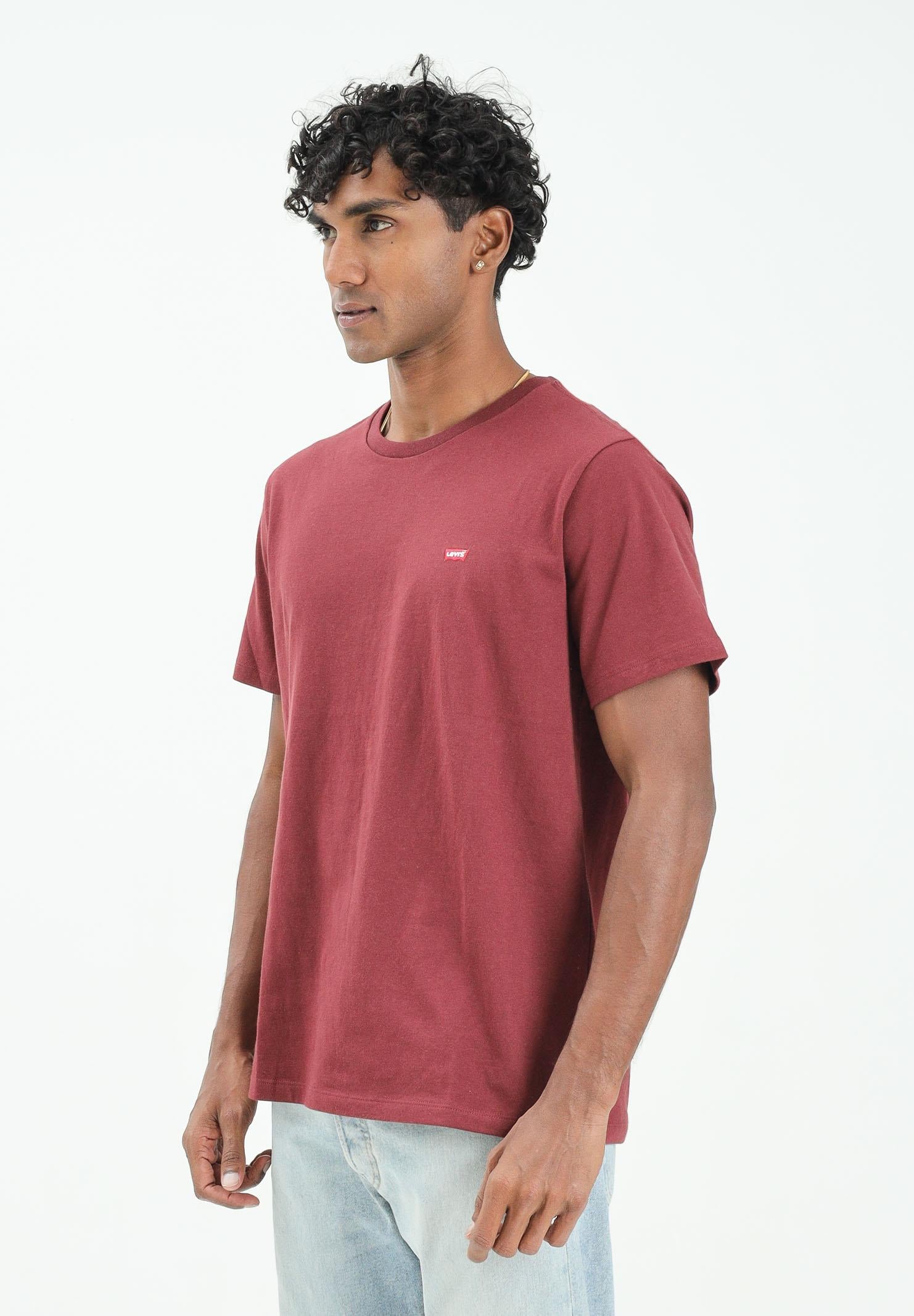 LEVI'S® T-shirt a manica corta Housemark bordeaux da uomo 56605-0300 . LEVI'S®
