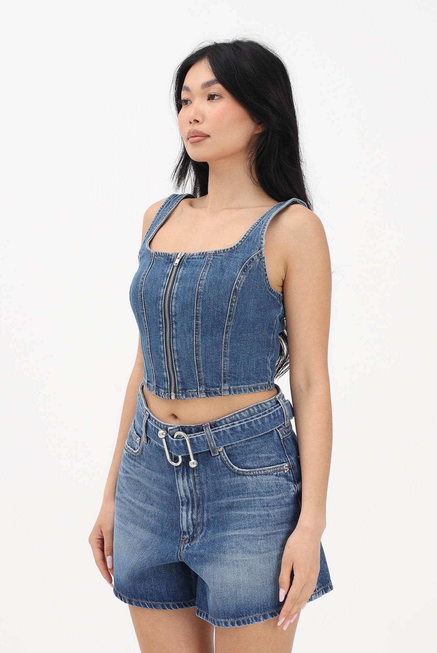 LEVI'S Top in denim medio da donna con zip 005O2-0002 . LEVI'S®