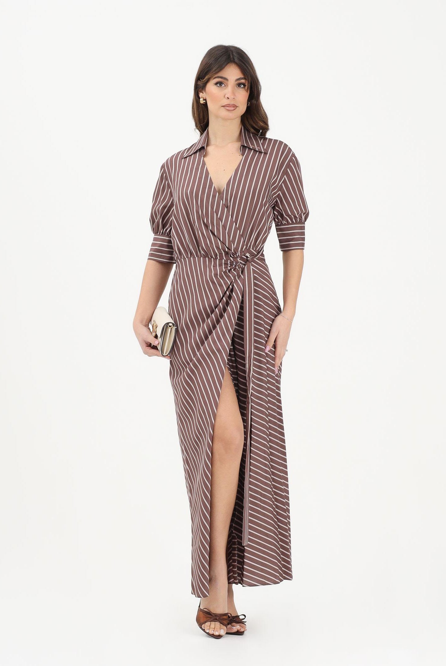 PINKO Abito lungo ALEXANDRA marrone da donna 106669A33Q LN1 PINKO