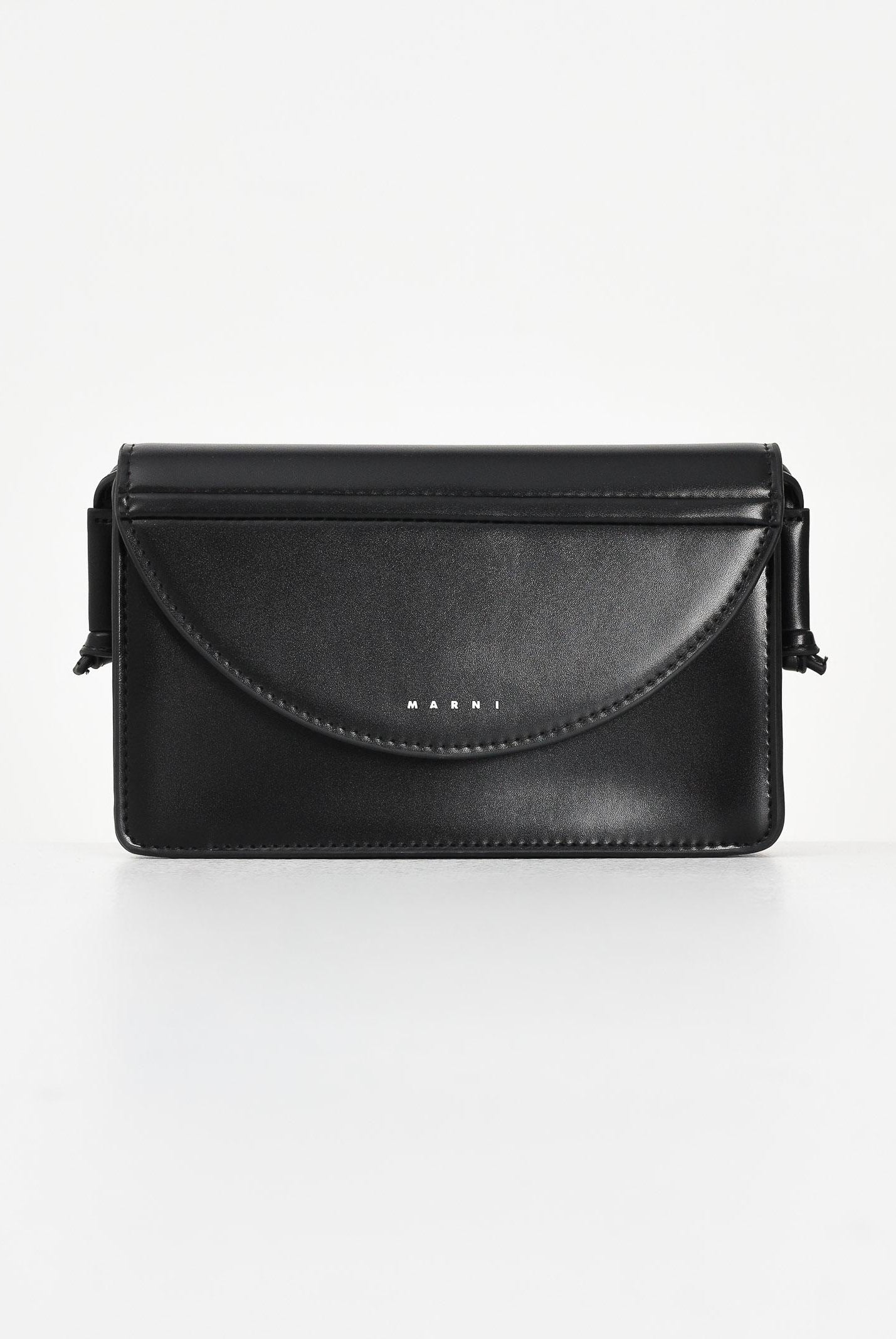 MARNI Pochette nera da donna con logo M01256M00TK 0M922 MARNI