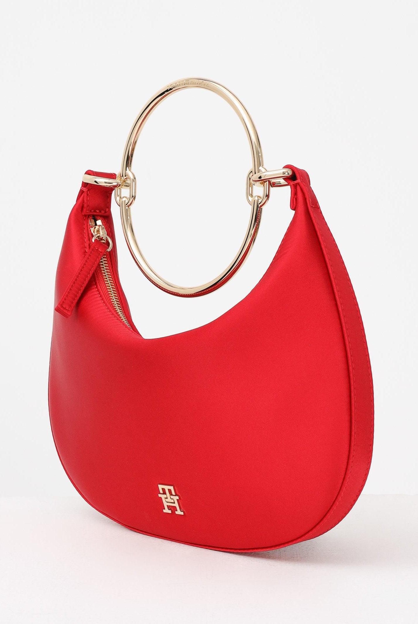 TOMMY JEANS Borsa hobo in raso rosso da donna AW0AW18236 XLG TOMMY JEANS