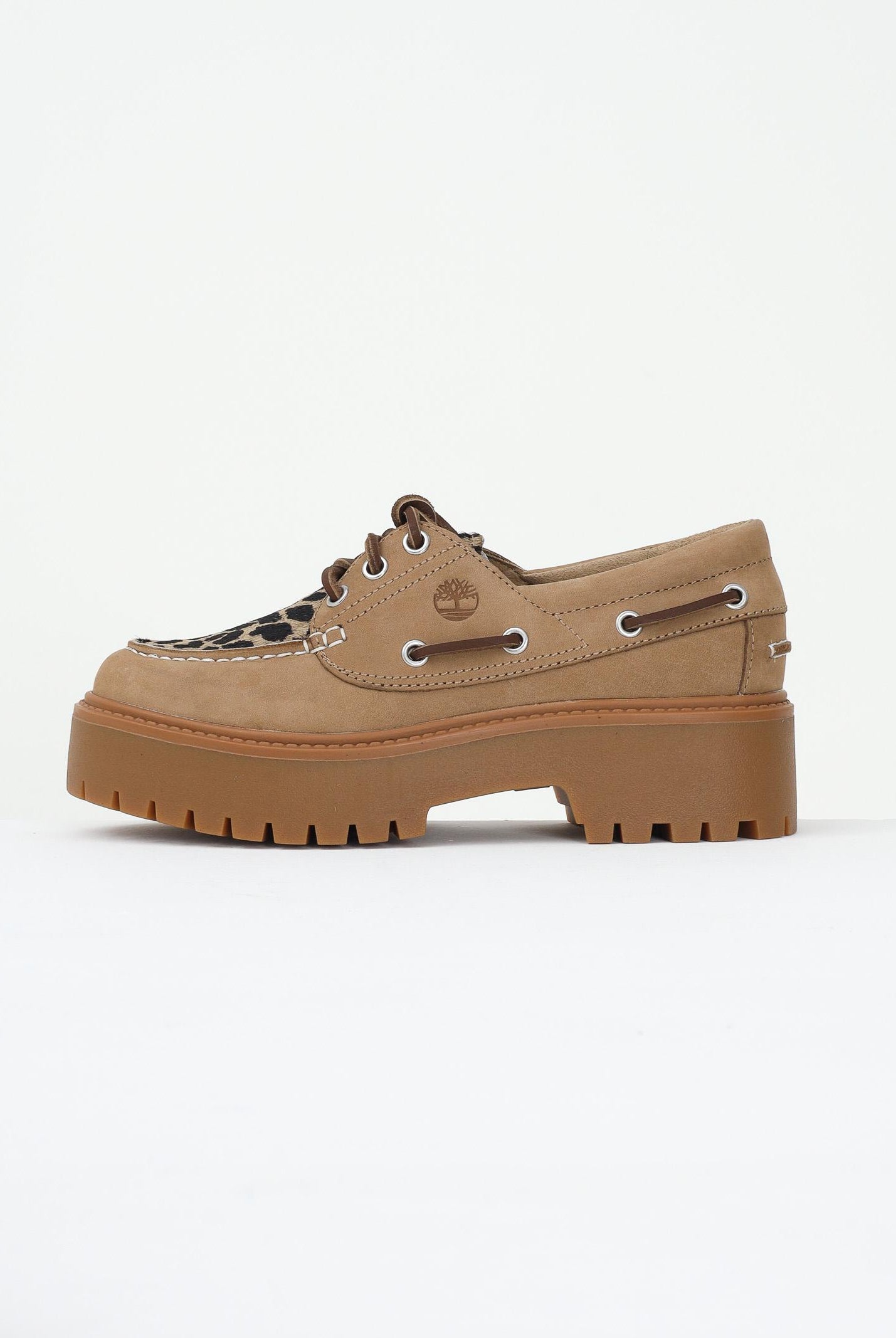 TIMBERLAND Mocassini con Plateau Stone Street beige da donna TB0A2GVFEN31 . TIMBERLAND