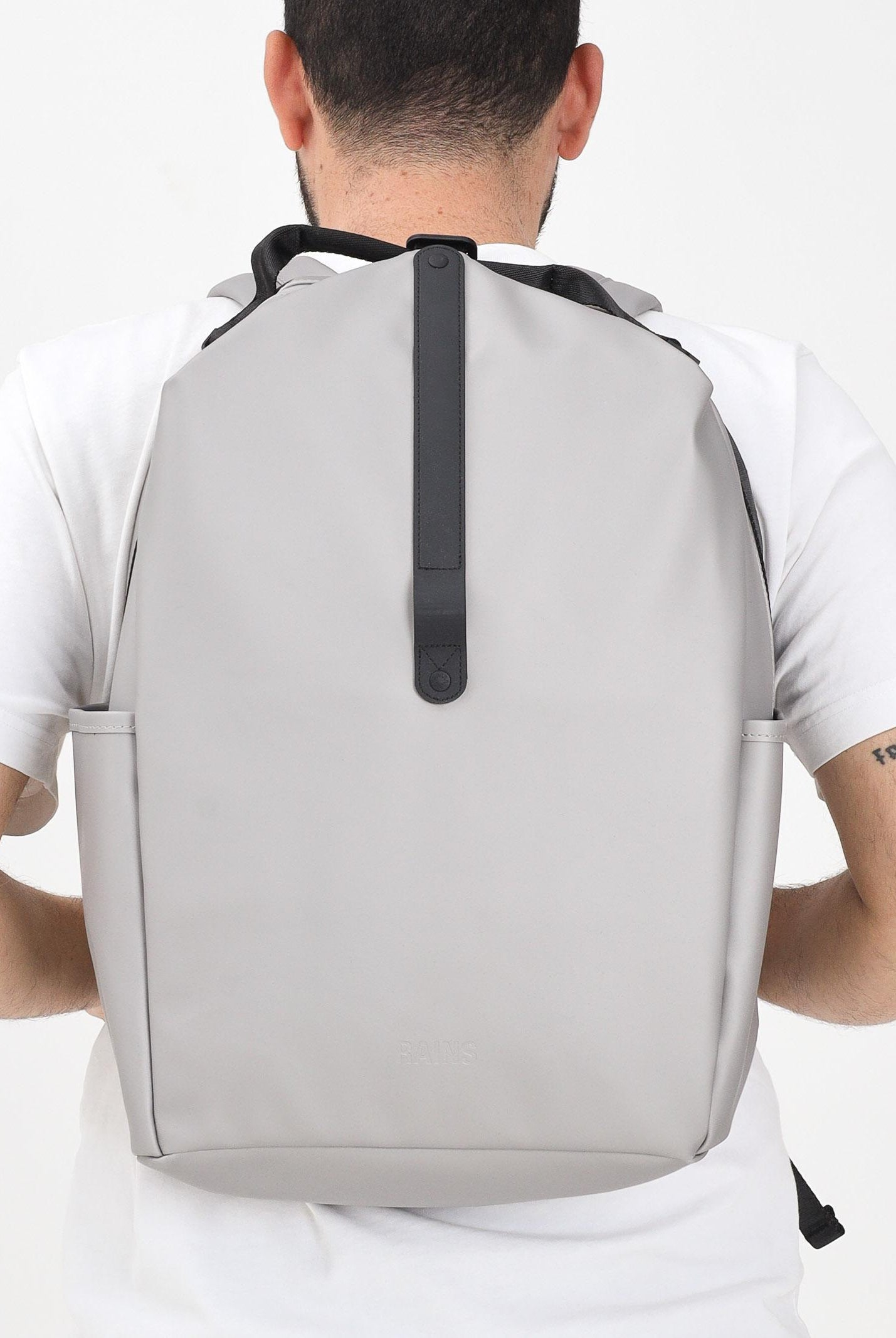 RAINS Zaino Clip Front grigio per uomo e donna RA14890 NBS RAINS