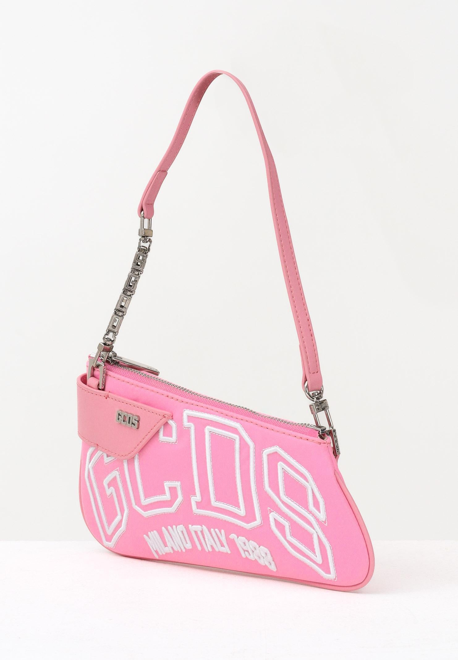 GCDS Borsa a spalla rosa da donna con logo GCDSMCN001 50 GCDS