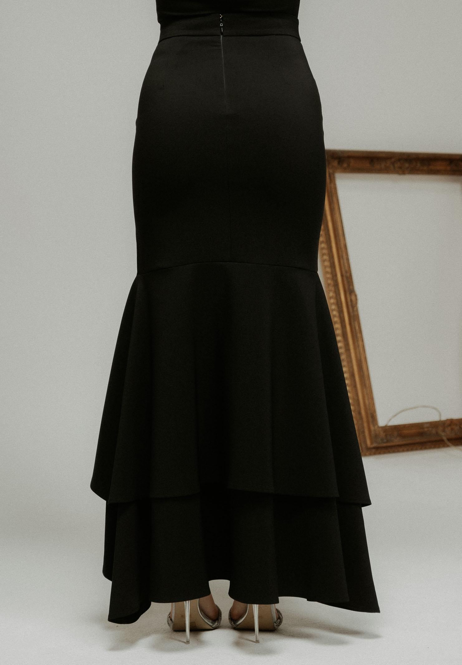 SANTAS Gonna lunga ÉLAN nera da donna PV2606 NE SANTAS