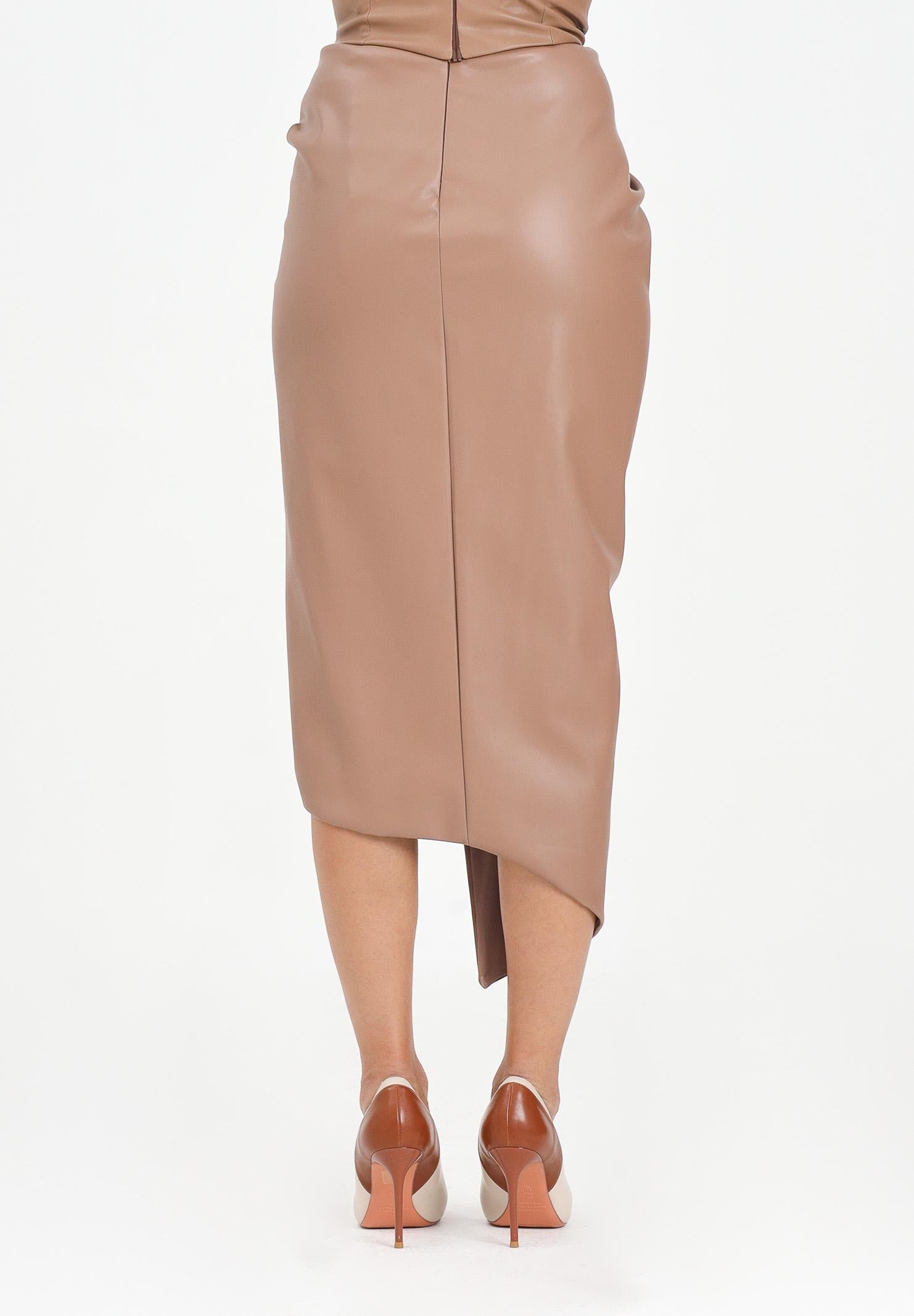 ALMA SANCHEZ Gonna midi Gaeta in ecopelle color cammello da donna AS2526049EP 122 ALMA SANCHEZ
