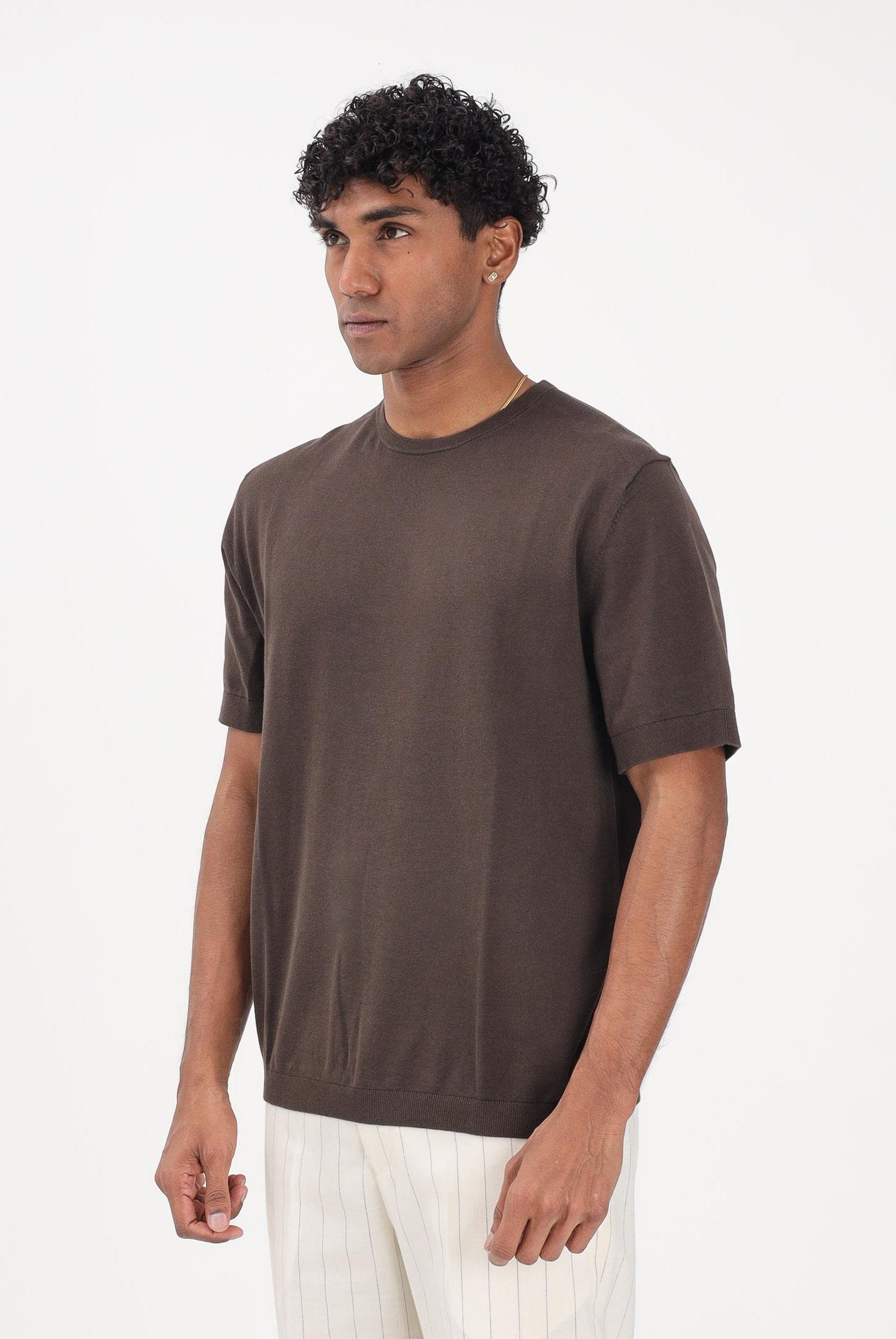 SELECTED HOMME Maglia a manica corta marrone da uomo 16099828 DE SELECTED HOMME