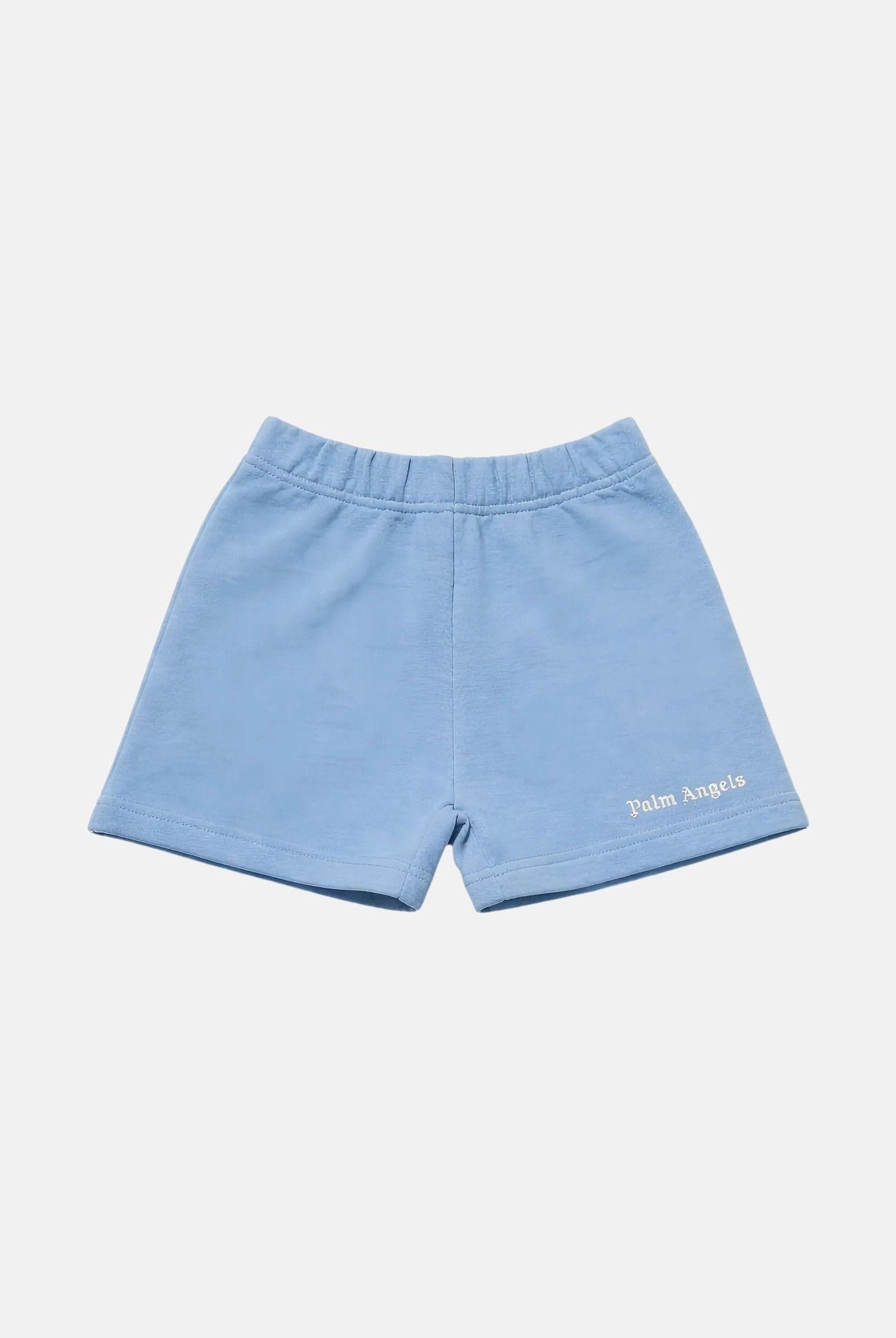 PALM ANGELS Shorts azzurro da neonato con logo PB6X003S26FLE001 050 PALM ANGELS