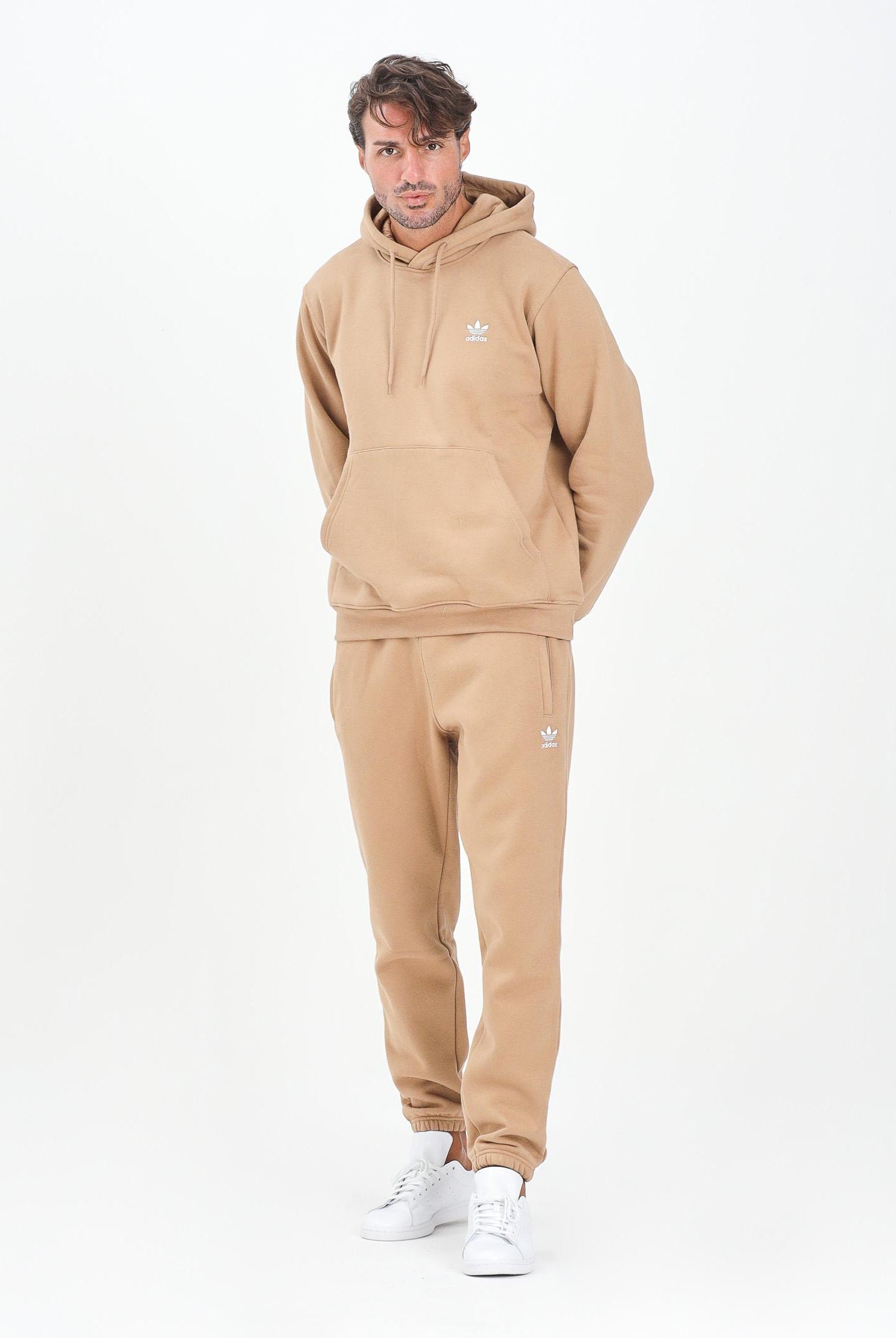 ADIDAS ORIGINALS Pantalone sportivo Trefoil Essentials beige da uomo JW3614 ADIDAS ORIGINALS