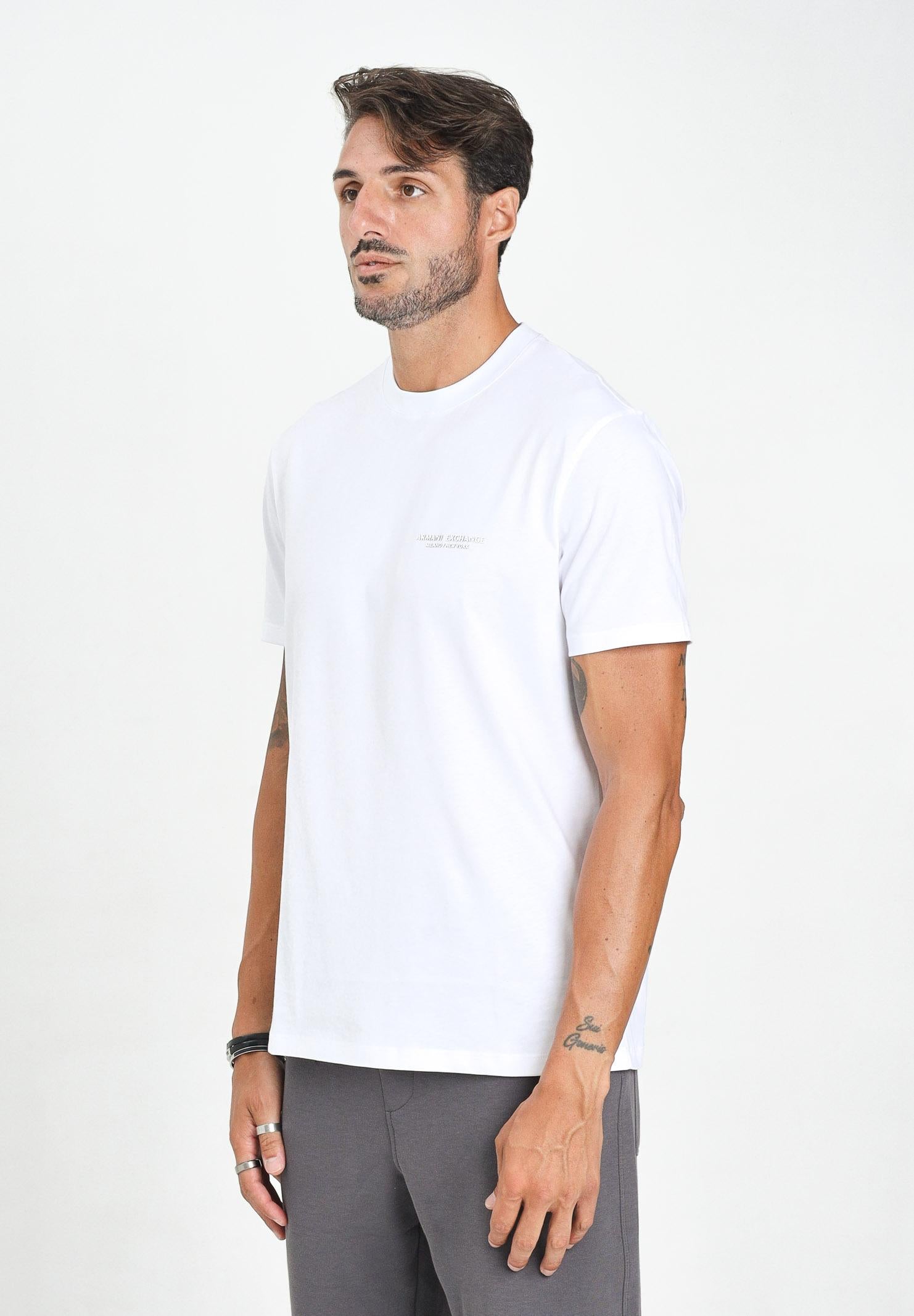 ARMANI EXCHANGE T-shirt a manica corta bianca da uomo con stampa logo XM001281AF10361 U0002 ARMANI EXCHANGE