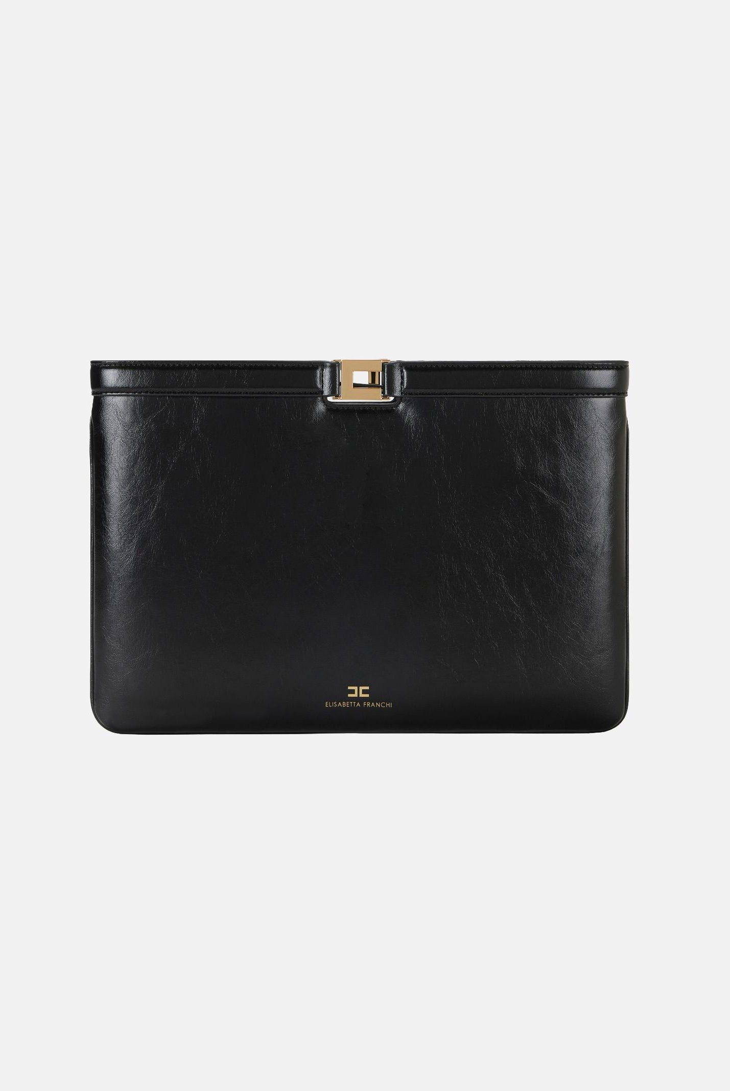 ELISABETTA FRANCHI Pochette nera da donna effetto naplak BS18A61E2 110 ELISABETTA FRANCHI