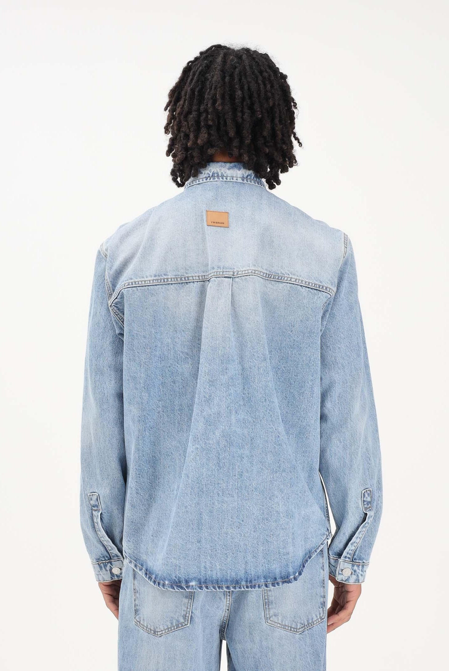 I'M BRIAN Camicia a manica lunga in denim chiaro da uomo CA3655 0028 I'M BRIAN