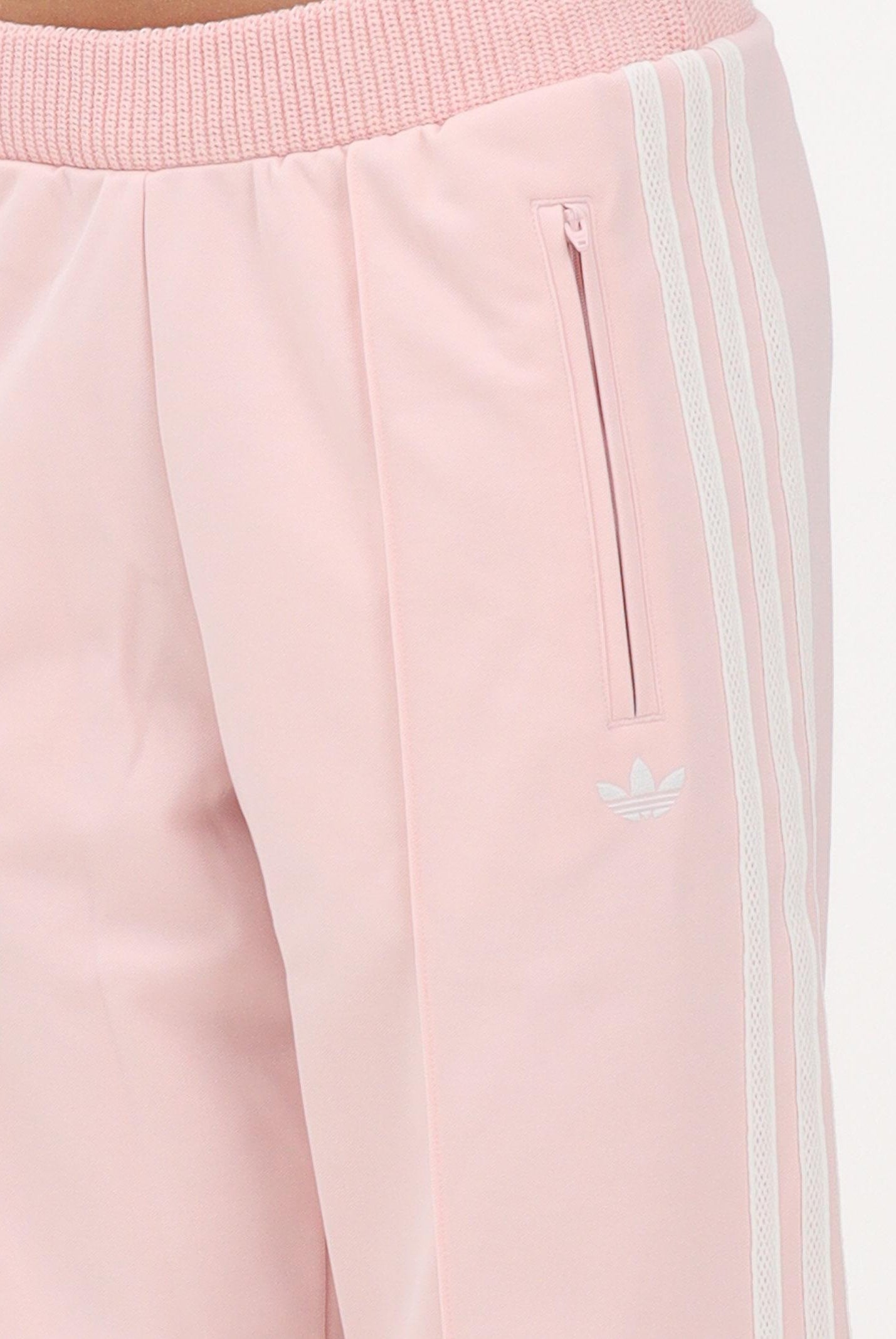 ADIDAS ORIGINALS Pantalone sportivo Firebird rosa da donna con dettagli in maglia all'uncinetto KD4315 . ADIDAS ORIGINALS