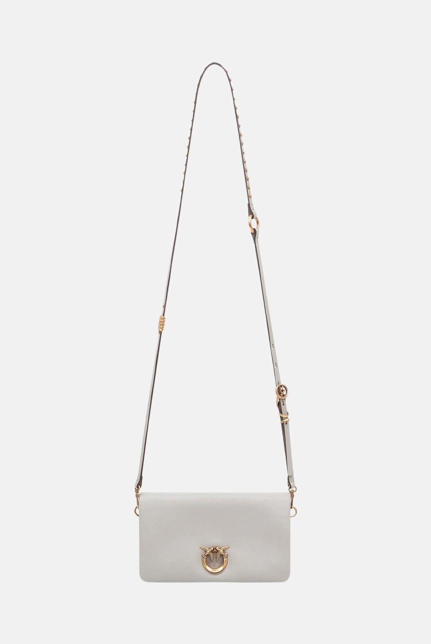 PINKO Pochette Love Bag Click Soft Horizontal Mini grigio perla da donna 106023A0QO K32Q PINKO