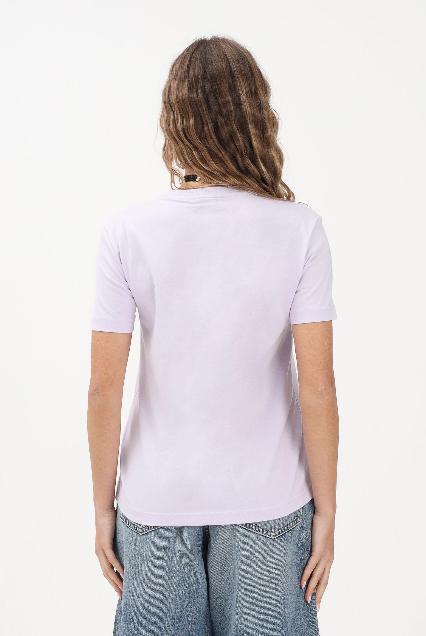 CALVIN KLEIN JEANS T-shirt a manica corta lilla da donna con logo LV047B224G 3OQ CALVIN KLEIN JEANS
