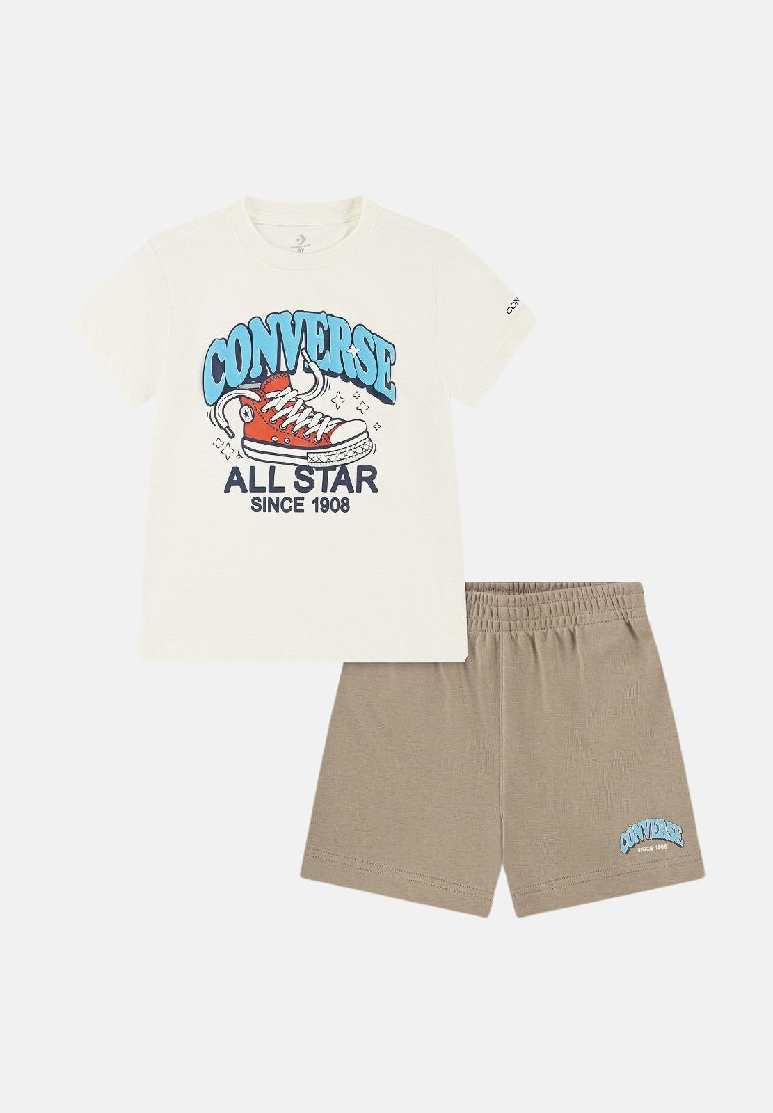CONVERSE Completino CNVB TRAIL MIX FT panna e beige da bambino 8CH218 X9V CONVERSE