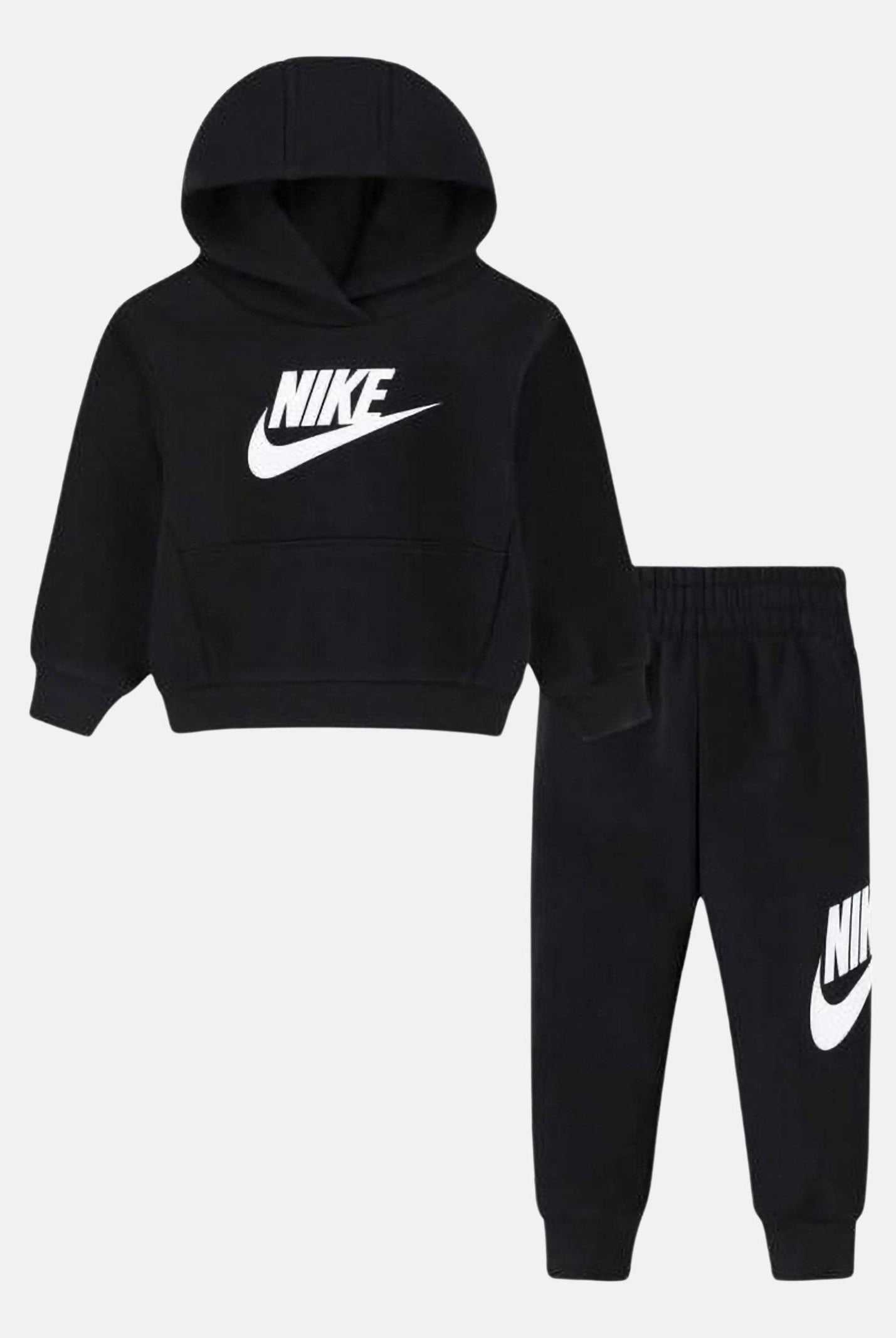 NIKE Tuta nera da neonato con stampa logo 66L135 023 NIKE