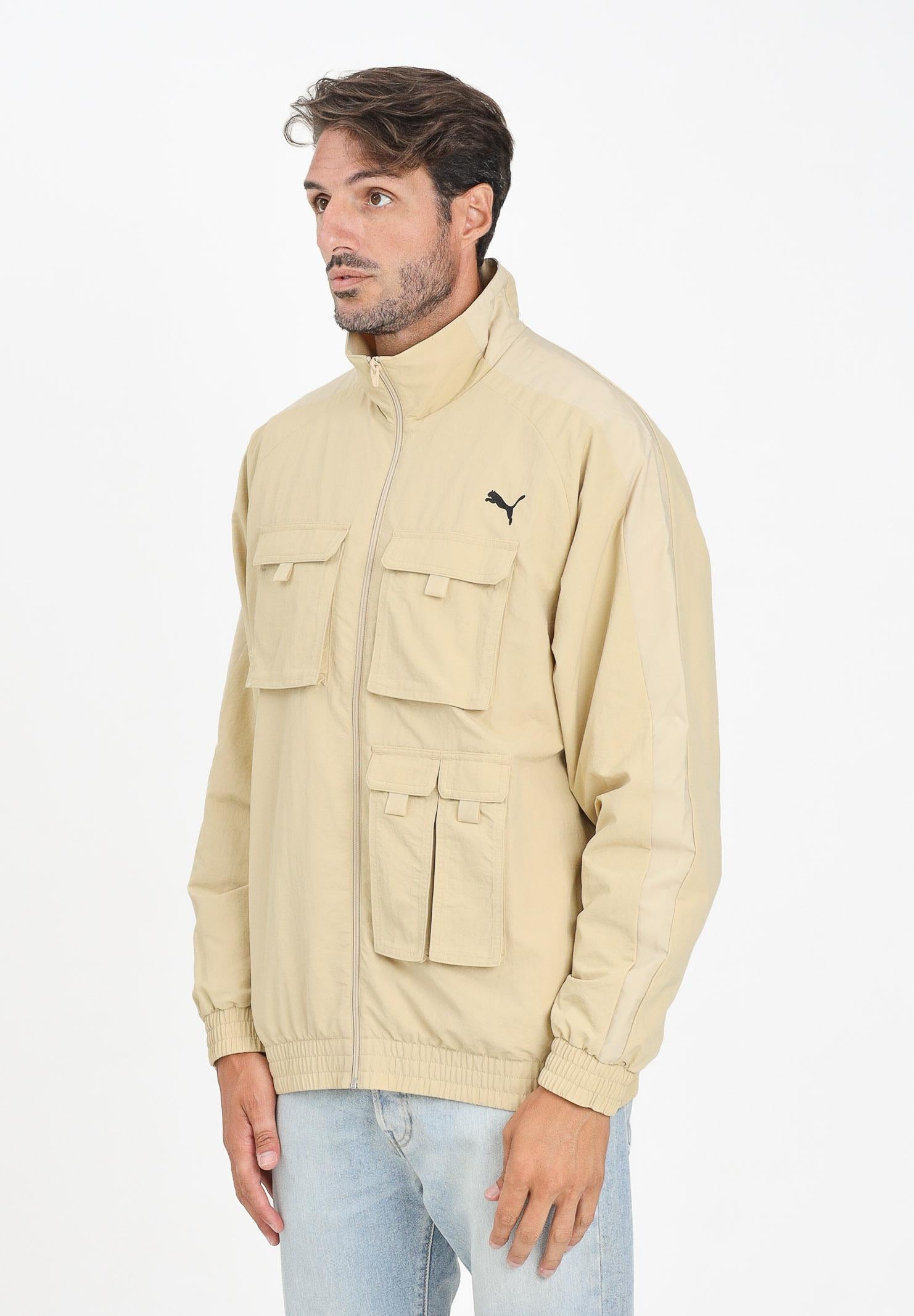 PUMA Giacca a vento cargo T7 beige da uomo 632092 83 PUMA