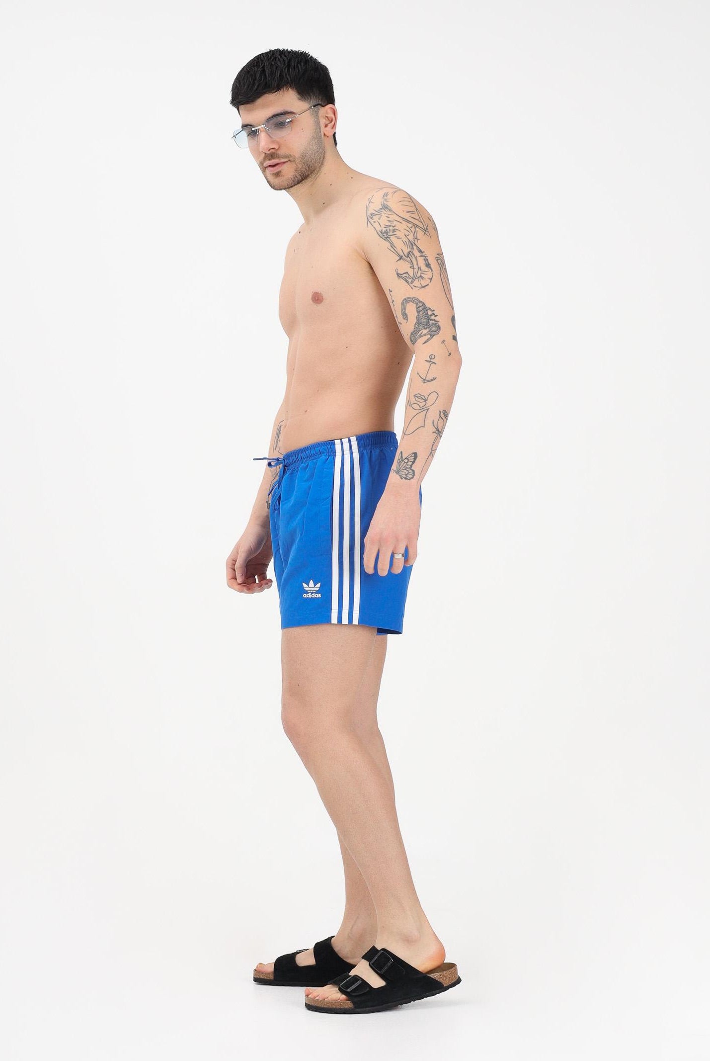 ADIDAS ORIGINALS Shorts mare ADICOLOR 3 STRIPES azzurro da uomo JX2685 . ADIDAS ORIGINALS