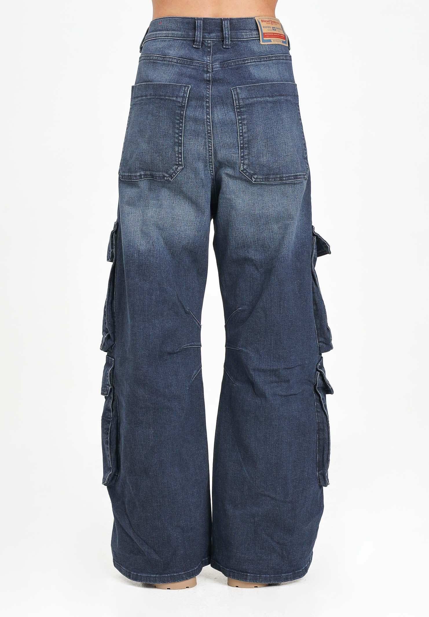 DIESEL Jeans cargo D-Argjx in denim blu per donna, ragazzi e bambini J02514KXBQL K01 DIESEL
