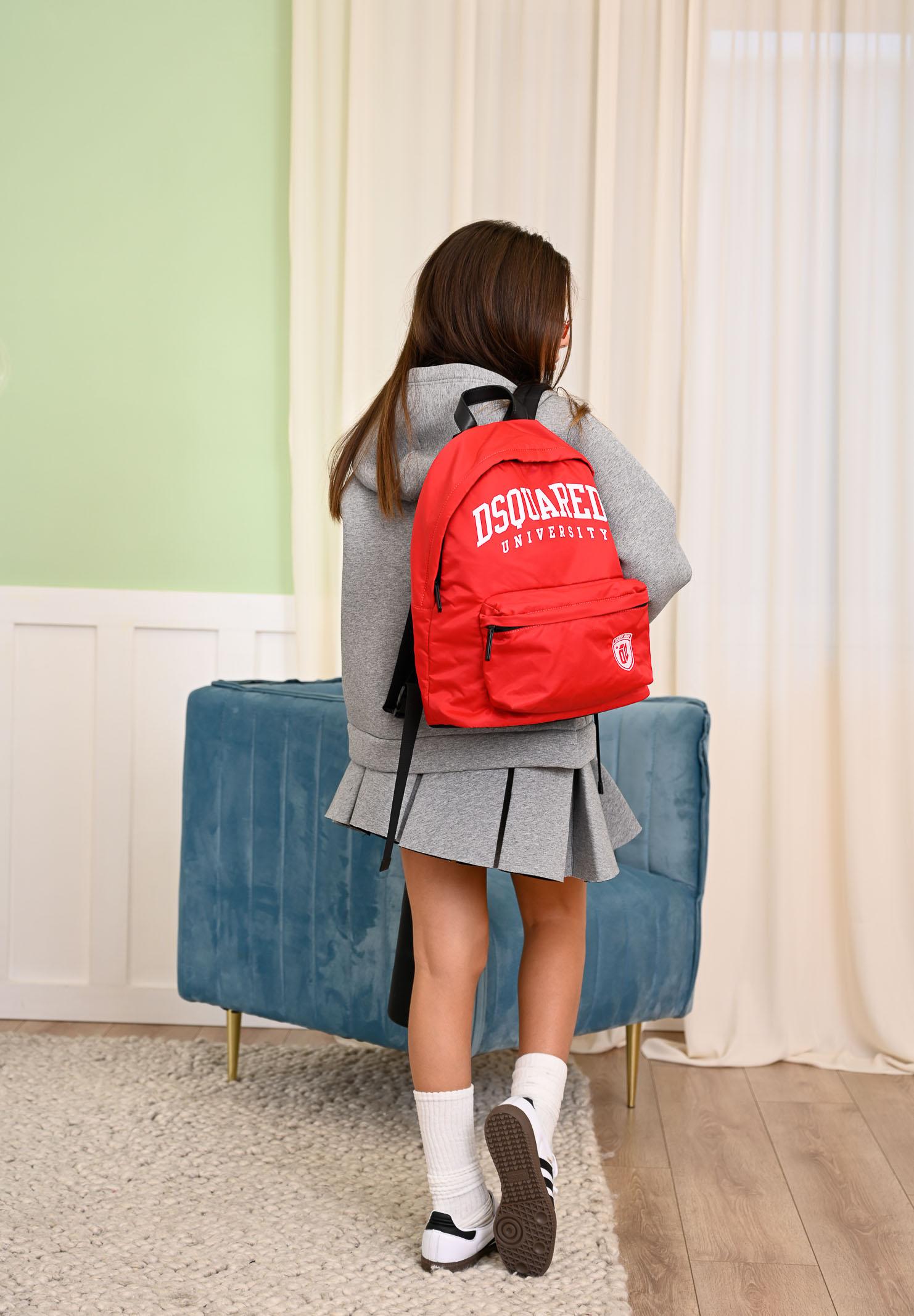 DSQUARED2 Zaino rosso per uomo e donna con stampa logo DQ2482D0A3M DQ413 DSQUARED2
