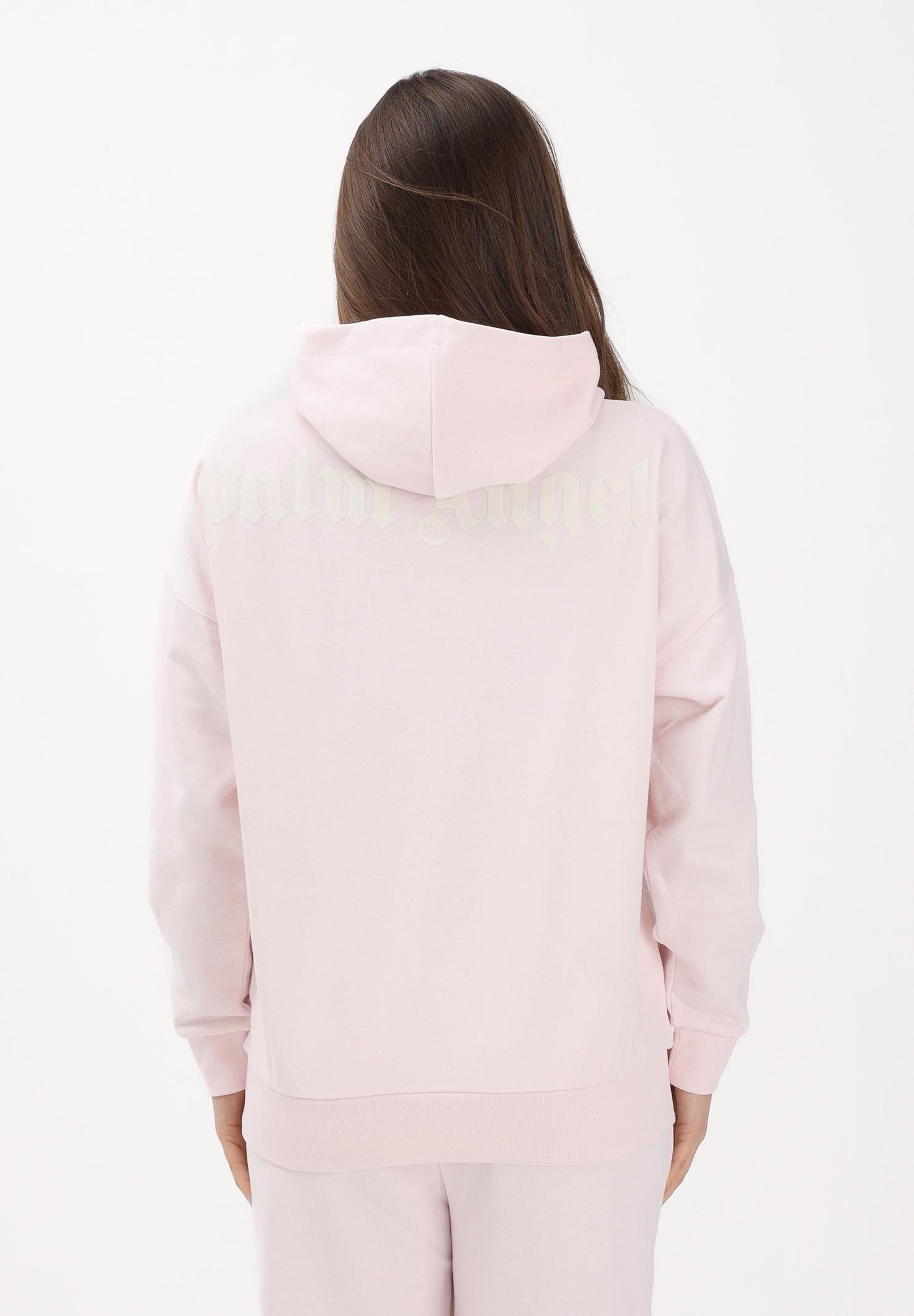PALM ANGELS Felpa con cappuccio rosa per donna, ragazze e bambine rifinita da logo PGBB014S26FLE001 042 PALM ANGELS