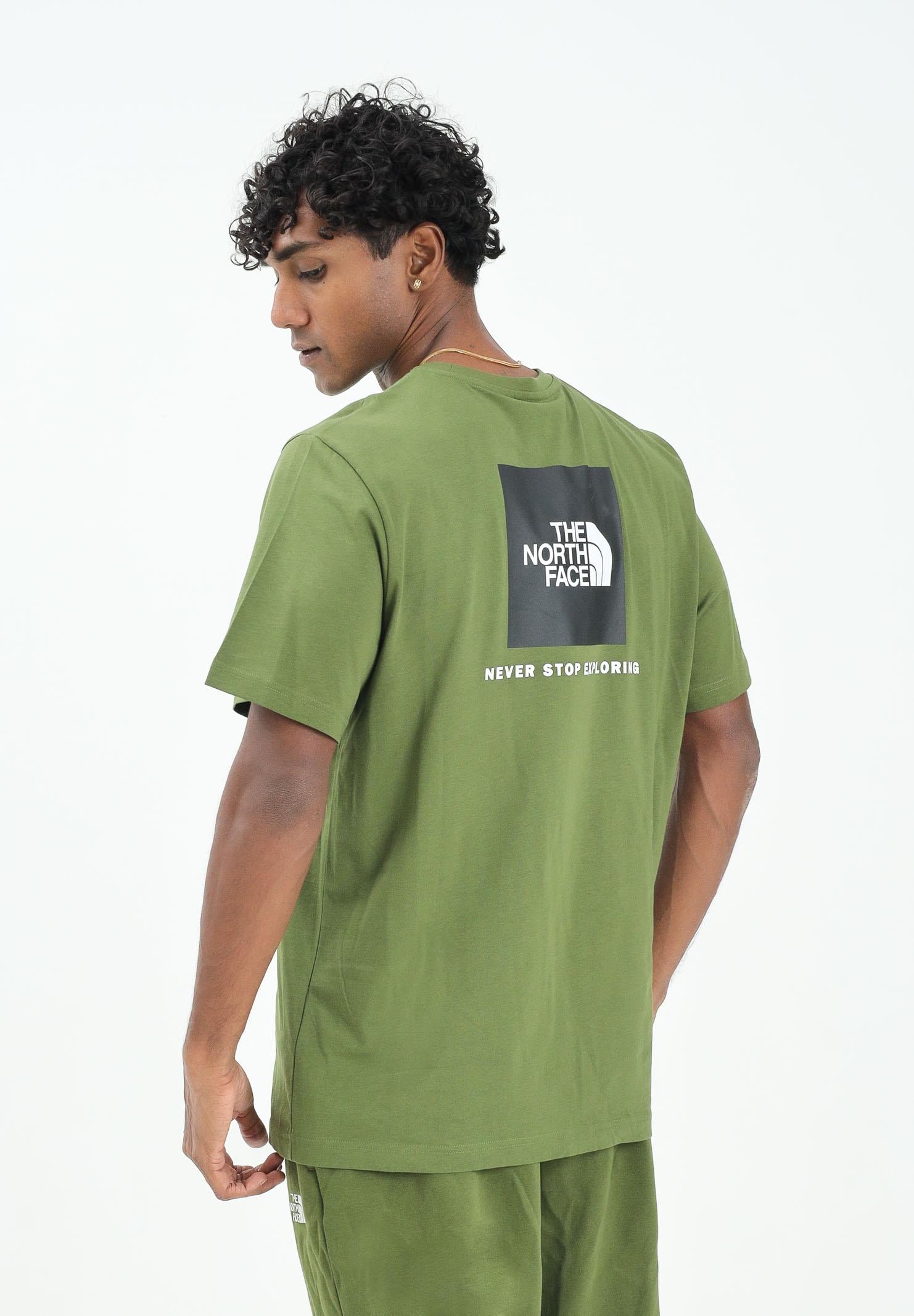 THE NORTH FACE T-shirt a manica corta NSE Reflective Box verde da uomo NF0A87NPDIW1 THE NORTH FACE