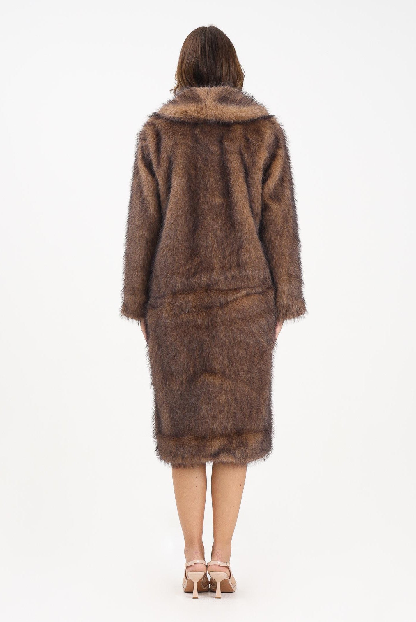 ONLY Pelliccia lunga marrone da donna 15352794 Tannin ONLY