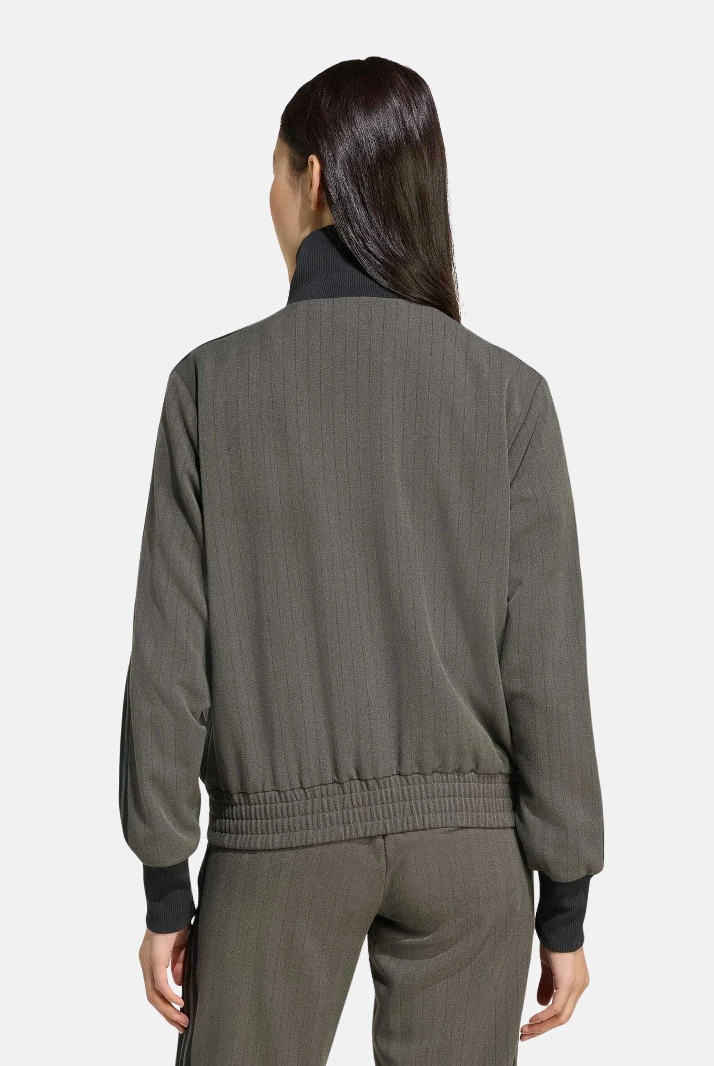 ADIDAS ORIGINALS Felpa con zip verde militare da donna JY3523 . ADIDAS ORIGINALS