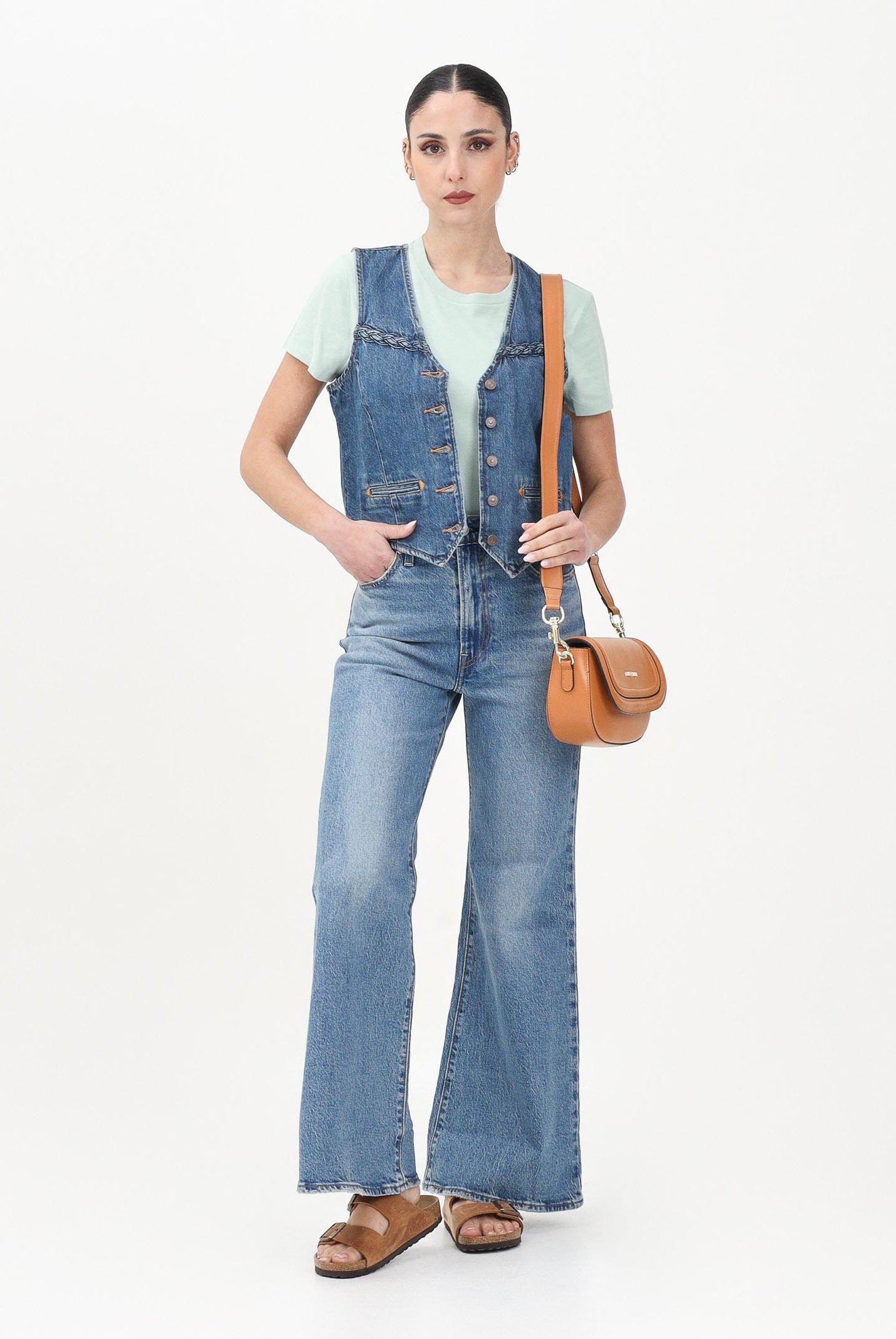 LEVI'S® Jeans Ribcage Bell in denim chiaro da donna A7503-0020 . LEVI'S®