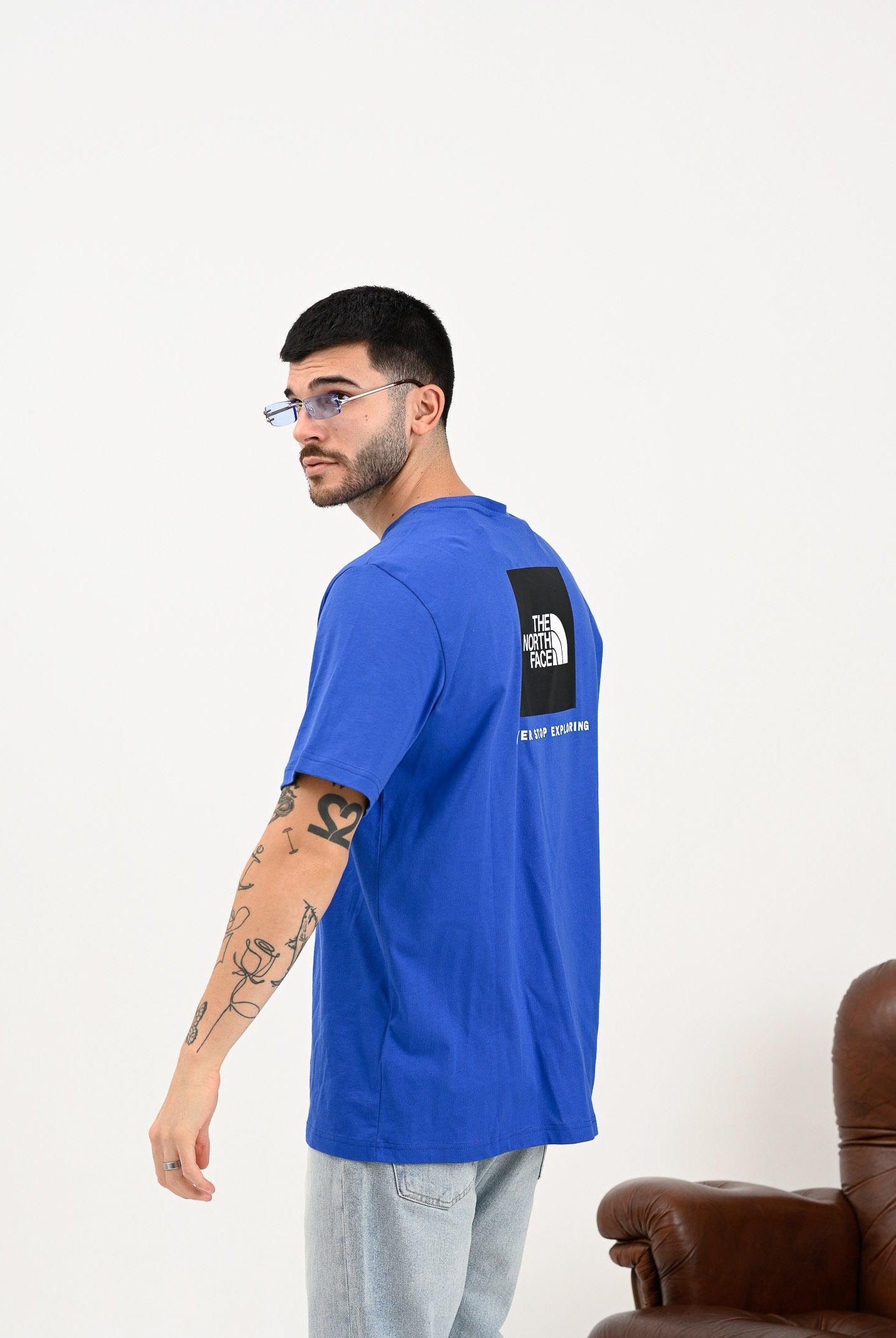 THE NORTH FACE T-shirt a manica corta NSE Reflective Box blu acceso da uomo NF0A87NPEF11 THE NORTH FACE