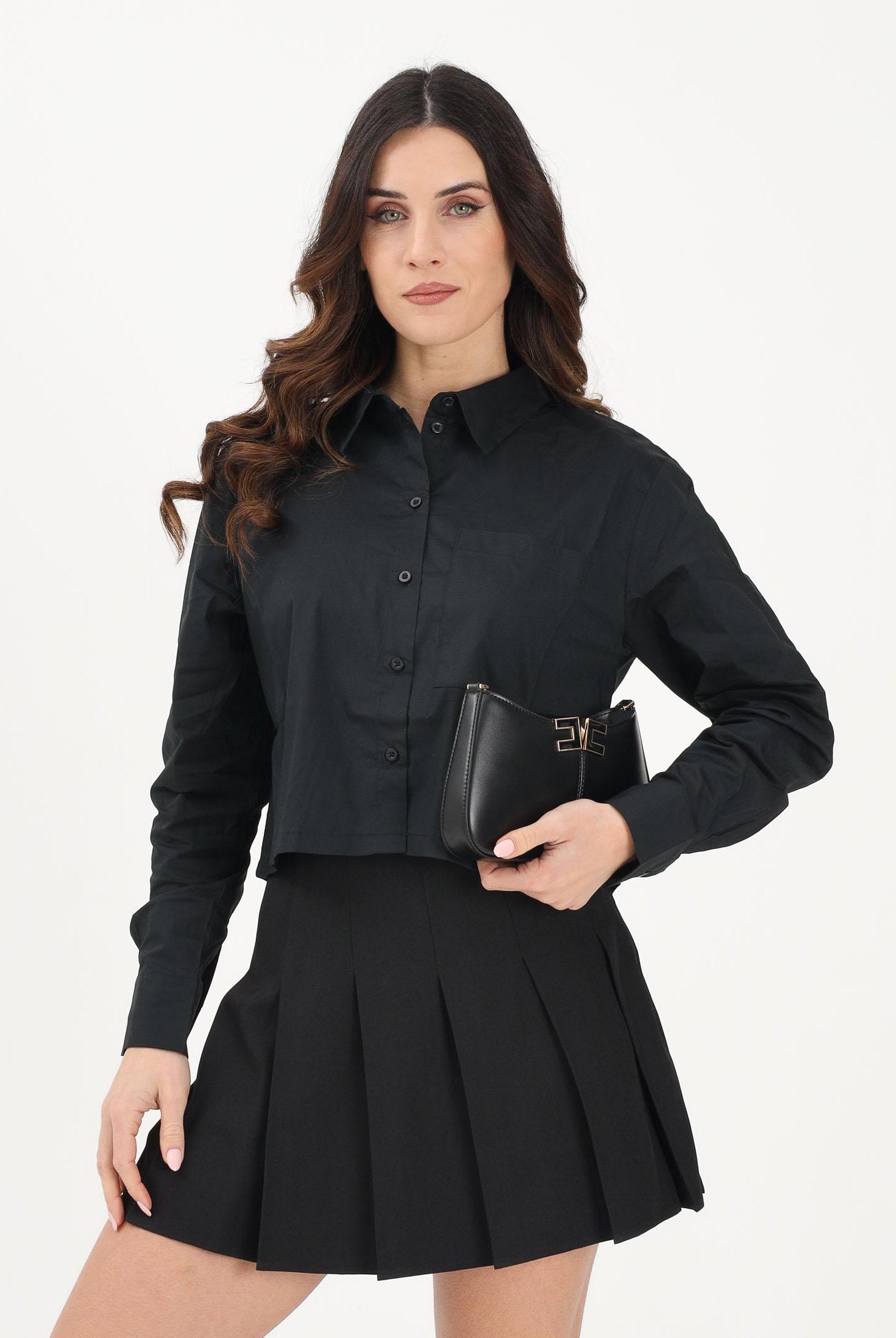 JDY Camicia a manica lunga nera da donna 15363677 BL JDY