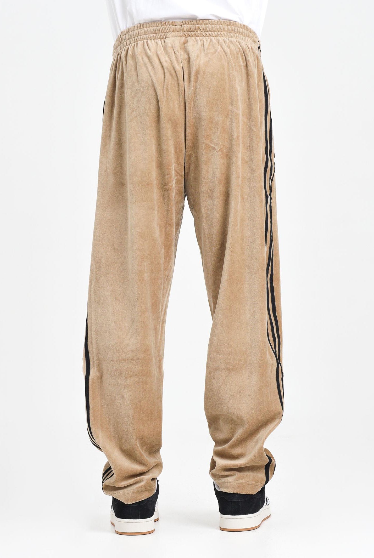 ADIDAS ORIGINALS Pantalone sportivo SST Adicolor Velour beige da uomo JX1556 . ADIDAS ORIGINALS