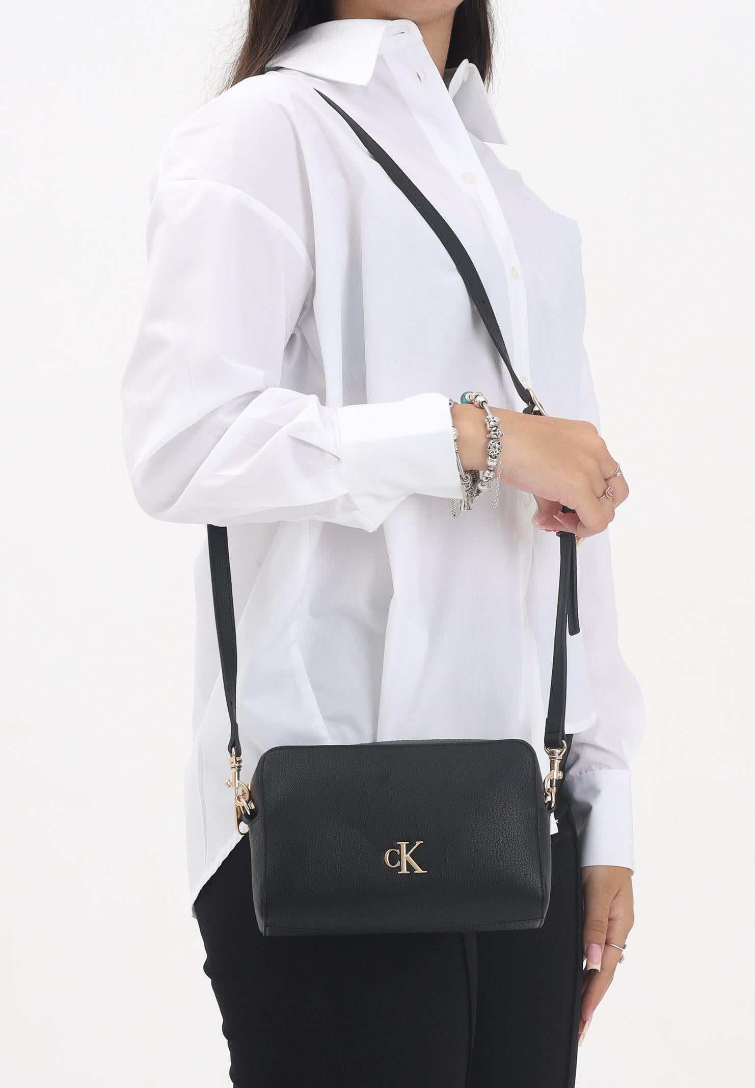 CALVIN KLEIN Borsa a tracolla nera da donna con logo LV04K3162G UB1 CALVIN KLEIN