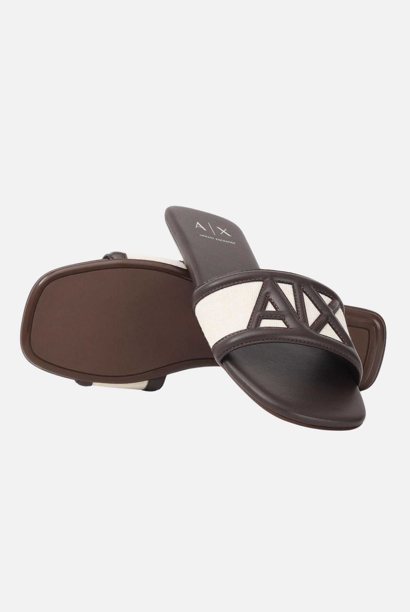 ARMANI EXCHANGE Ciabatte marroni da donna XW002568AF22752 MZ766 ARMANI EXCHANGE