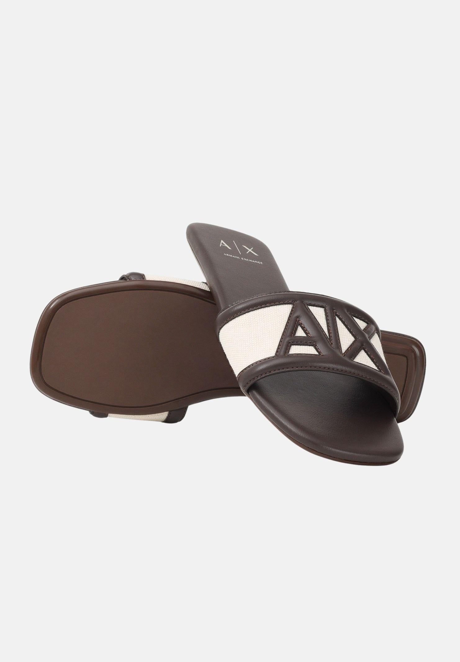 ARMANI EXCHANGE Ciabatte marroni da donna XW002568AF22752 MZ766 ARMANI EXCHANGE