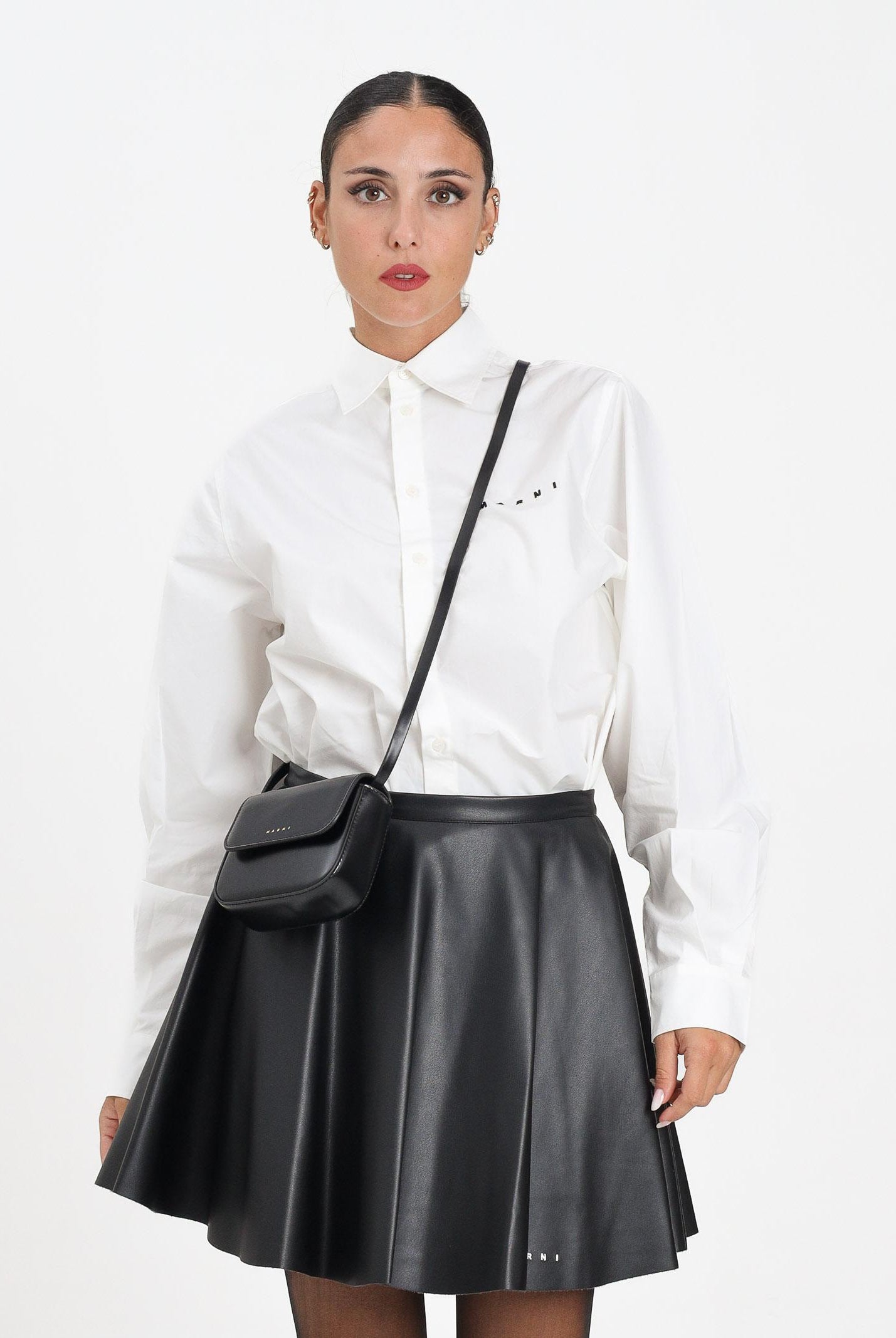 MARNI Camicia a manica lunga bianca per donna, ragazzi e bambini con logo M01628M00UW 0M114 MARNI