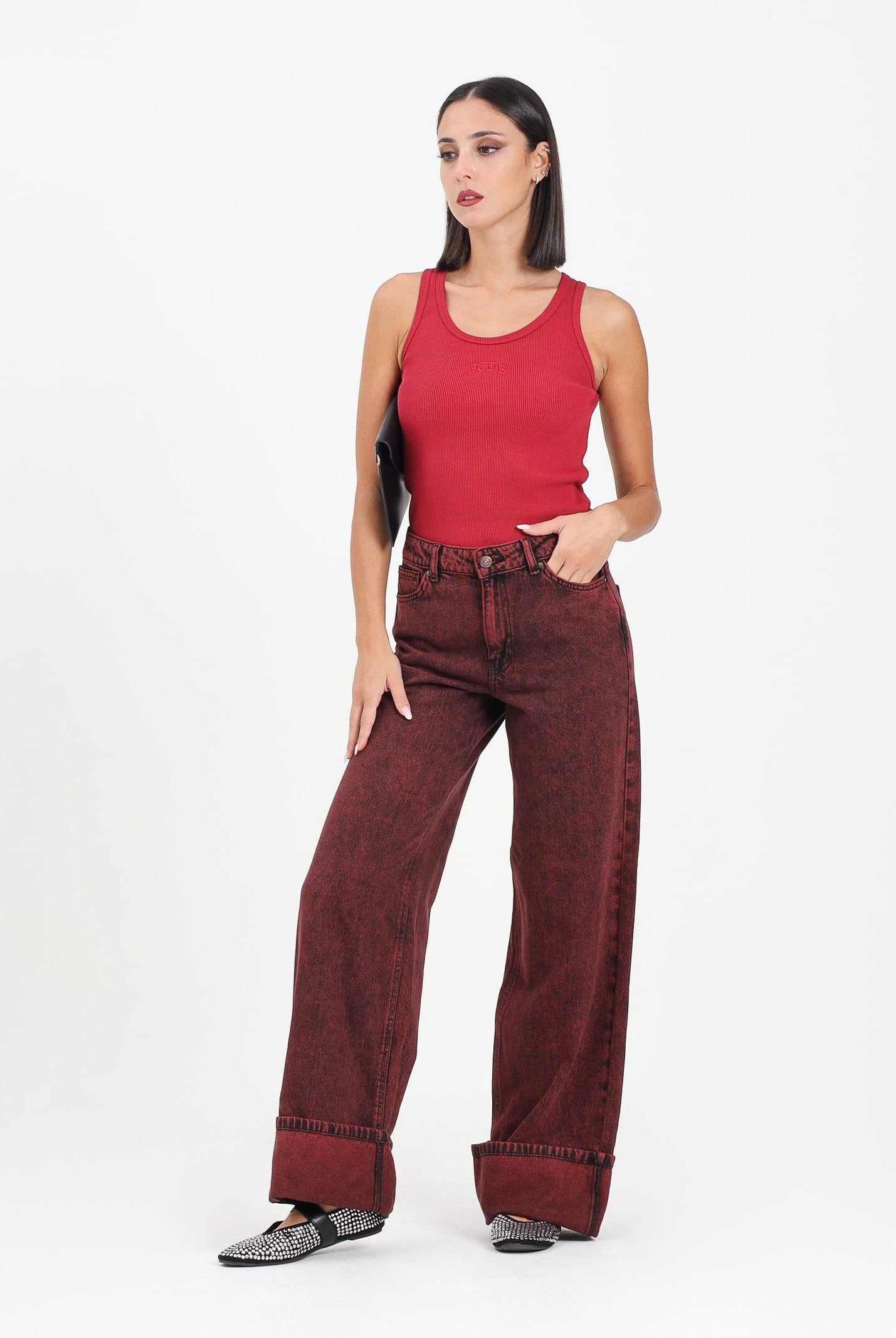 ONLY Jeans in denim bordeaux da donna 15353625 Cabernet ONLY