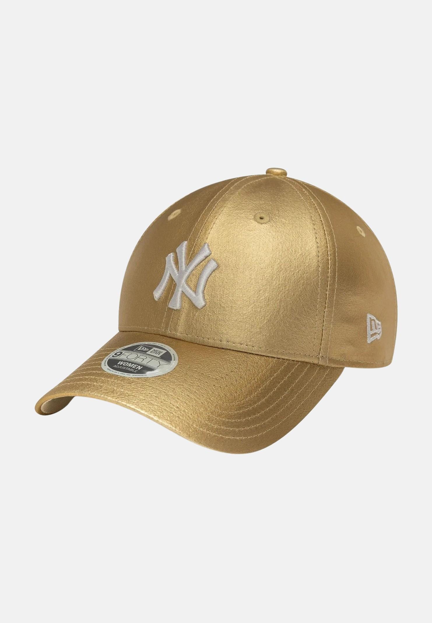 NEW ERA Cappello con visiera 9FORTY New York Yankees MLB in ecopelle oro da donna 60758958 NEW ERA