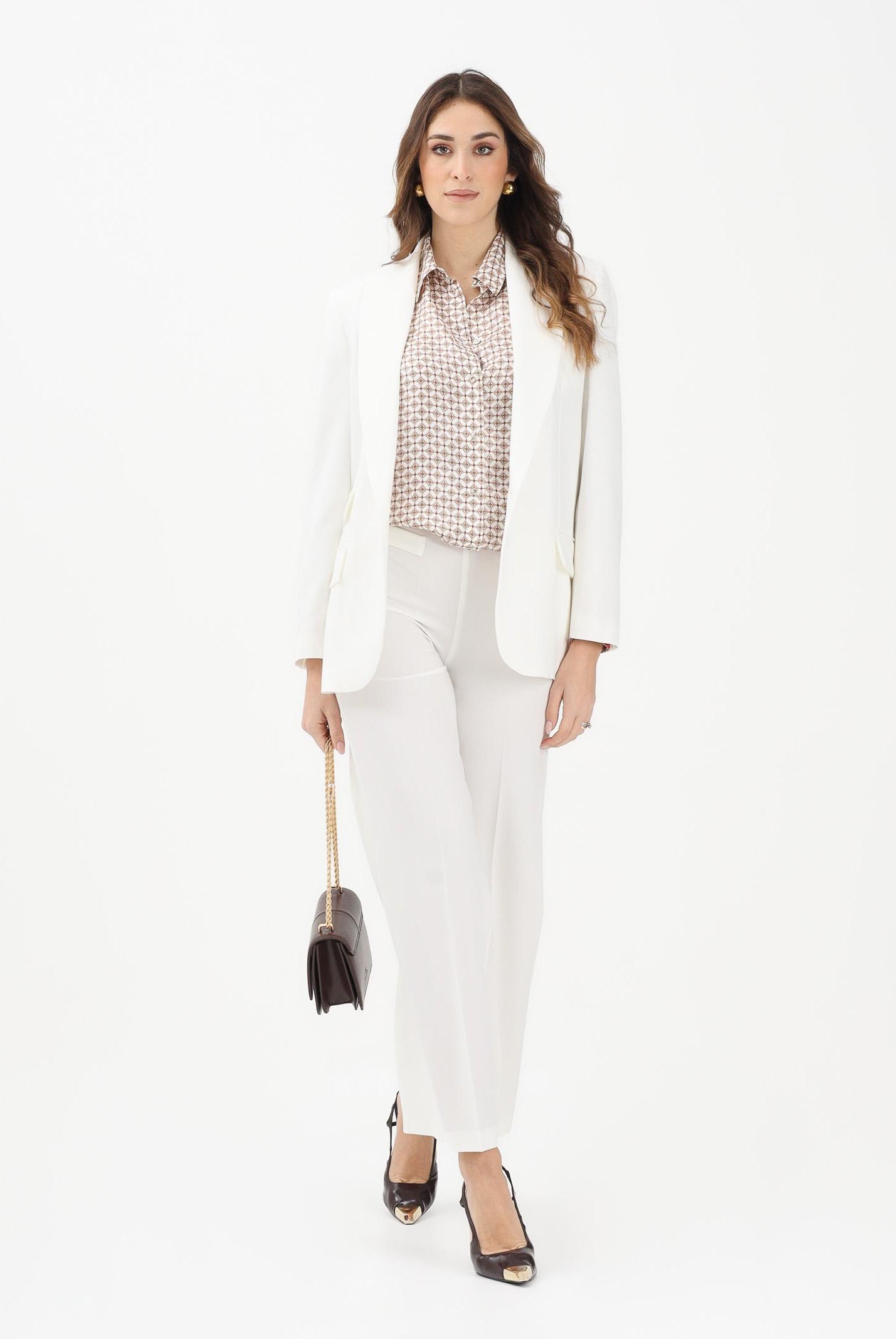 SIMONA CORSELLINI Pantalone elegante bianco da donna P26CPPA03001 V0359 SIMONA CORSELLINI