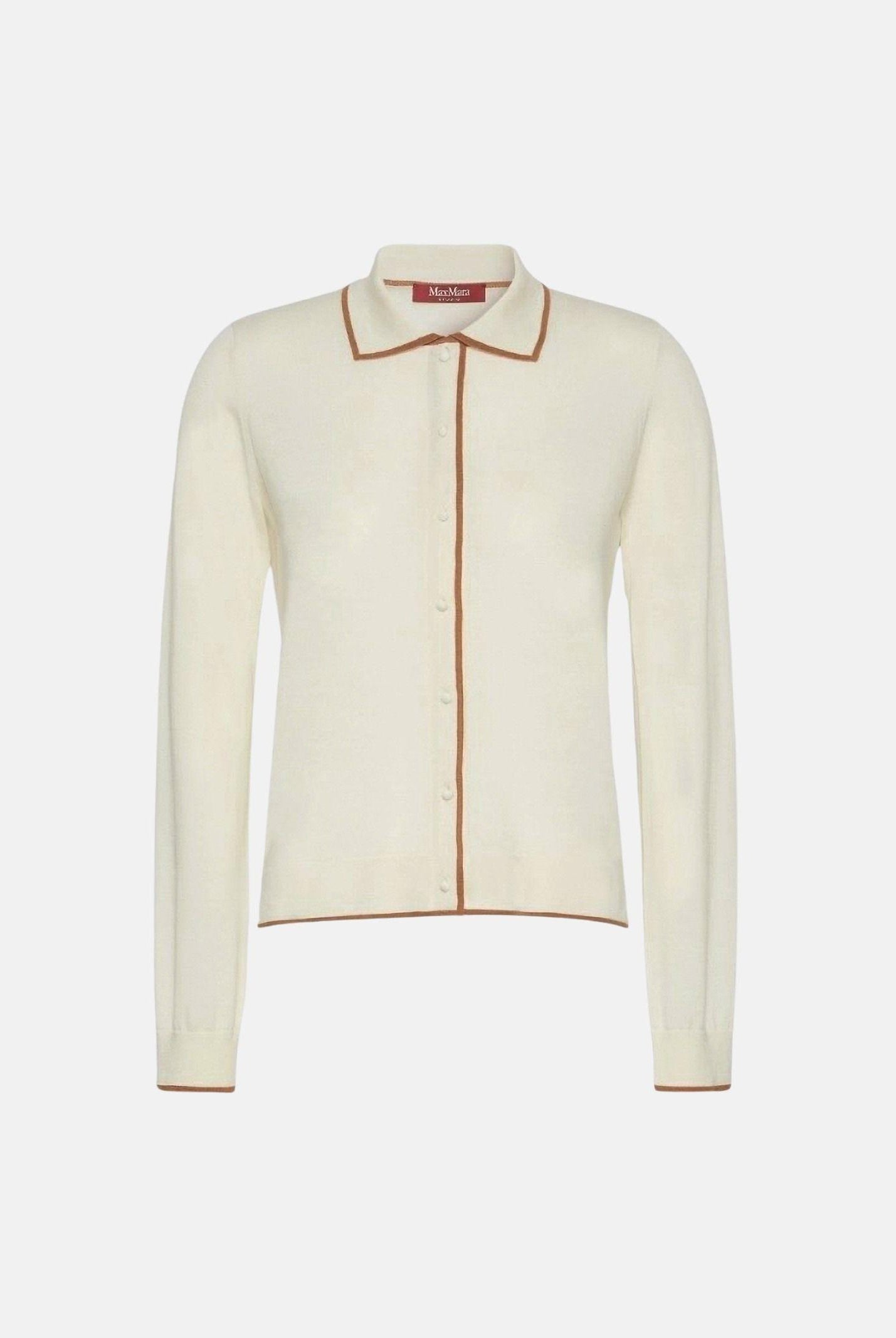 MAX MARA Cardigan bianco in fillato di lana e seta MSTTARGA da donna. 2626346011600 012 MAXMARA