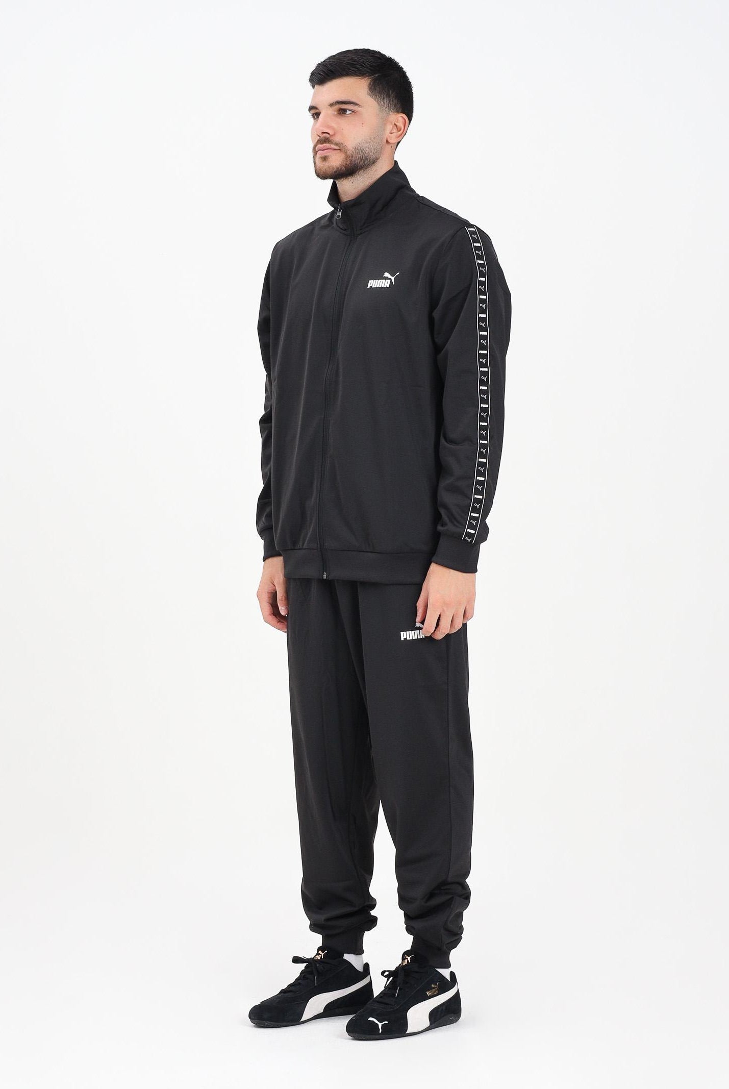 PUMA Tuta Poly Tape nera da uomo 684853 01 PUMA